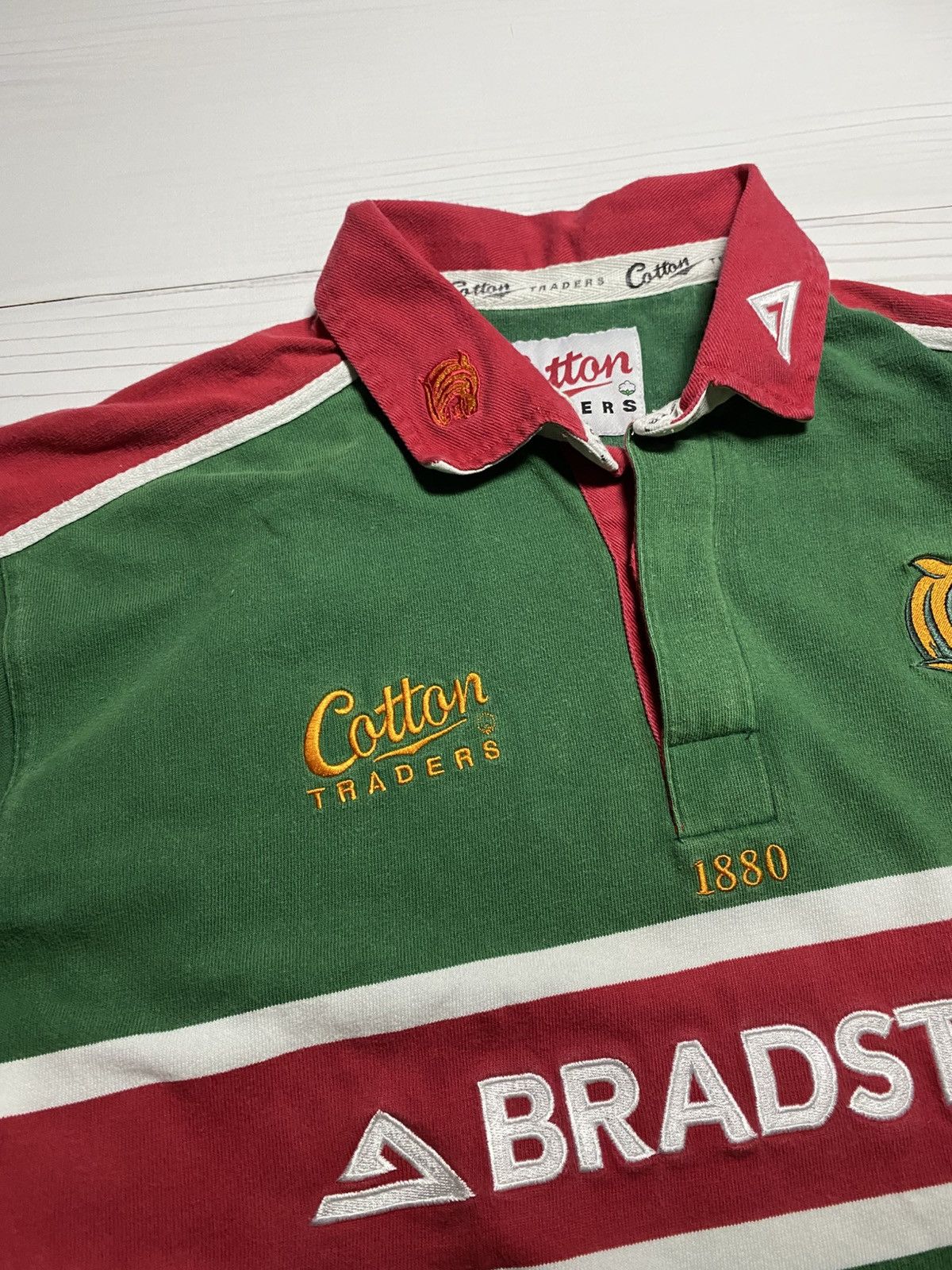 Cotton Traders Vintage Leicester Tigers 2001/02 home rugby y2k longsleeve Size US XL / EU 56 / 4 - 8 Thumbnail