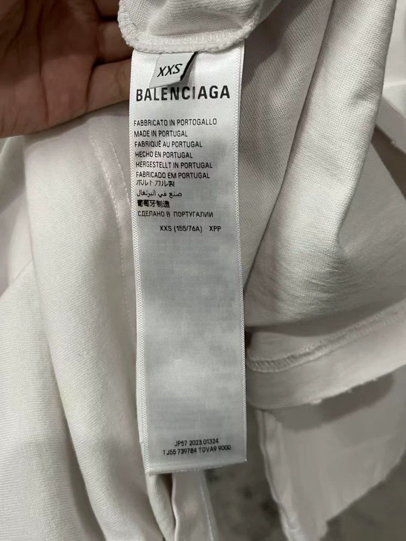 Balenciaga Balenciaga White Yellow Letter Short Sleeve Shirt-2505 Size US XXS / EU 40 - 8 Thumbnail