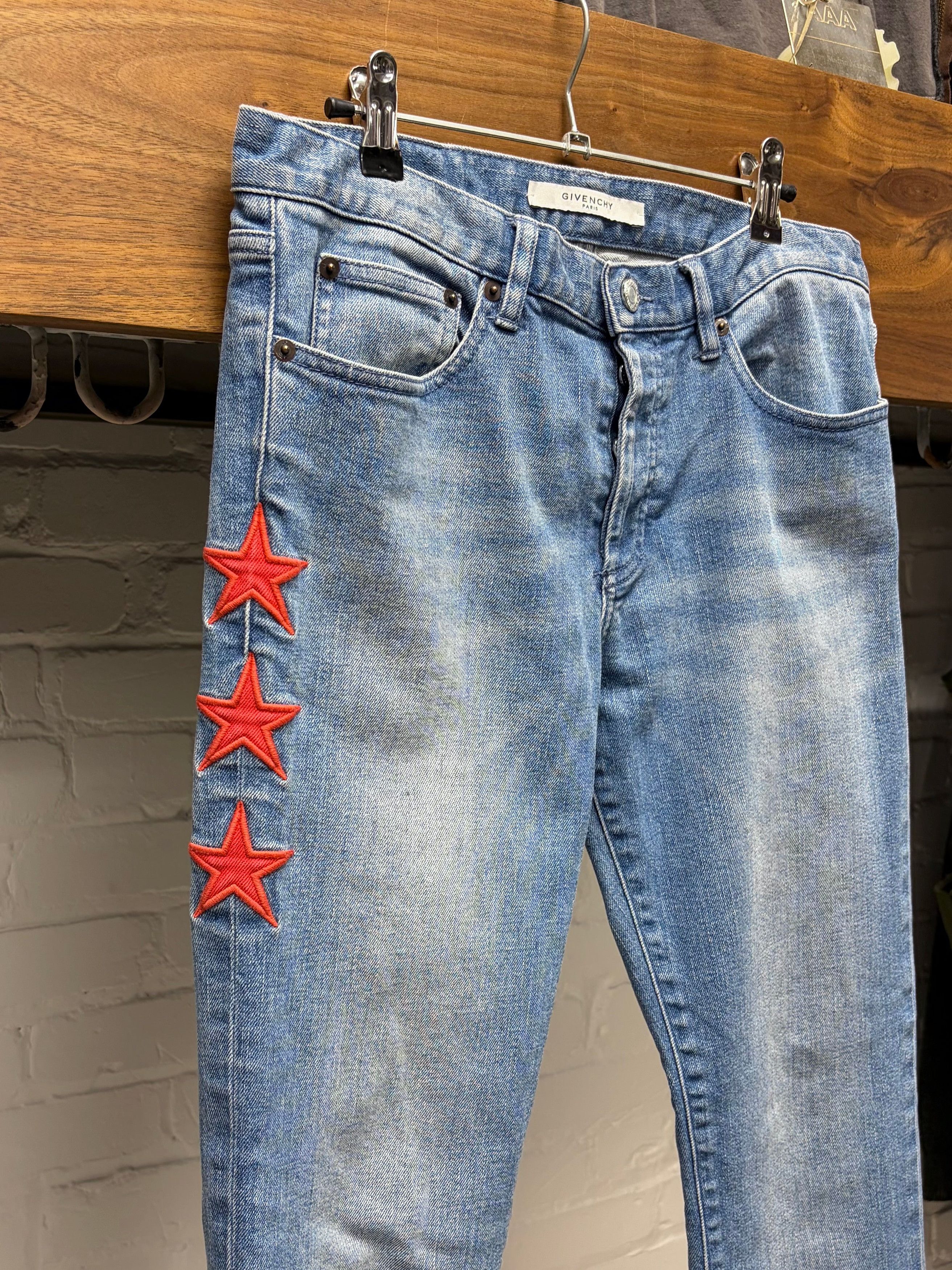 Givenchy ‘Star Patch’ Blue Skinny Jeans Size US 30 / EU 46 - 2 Thumbnail