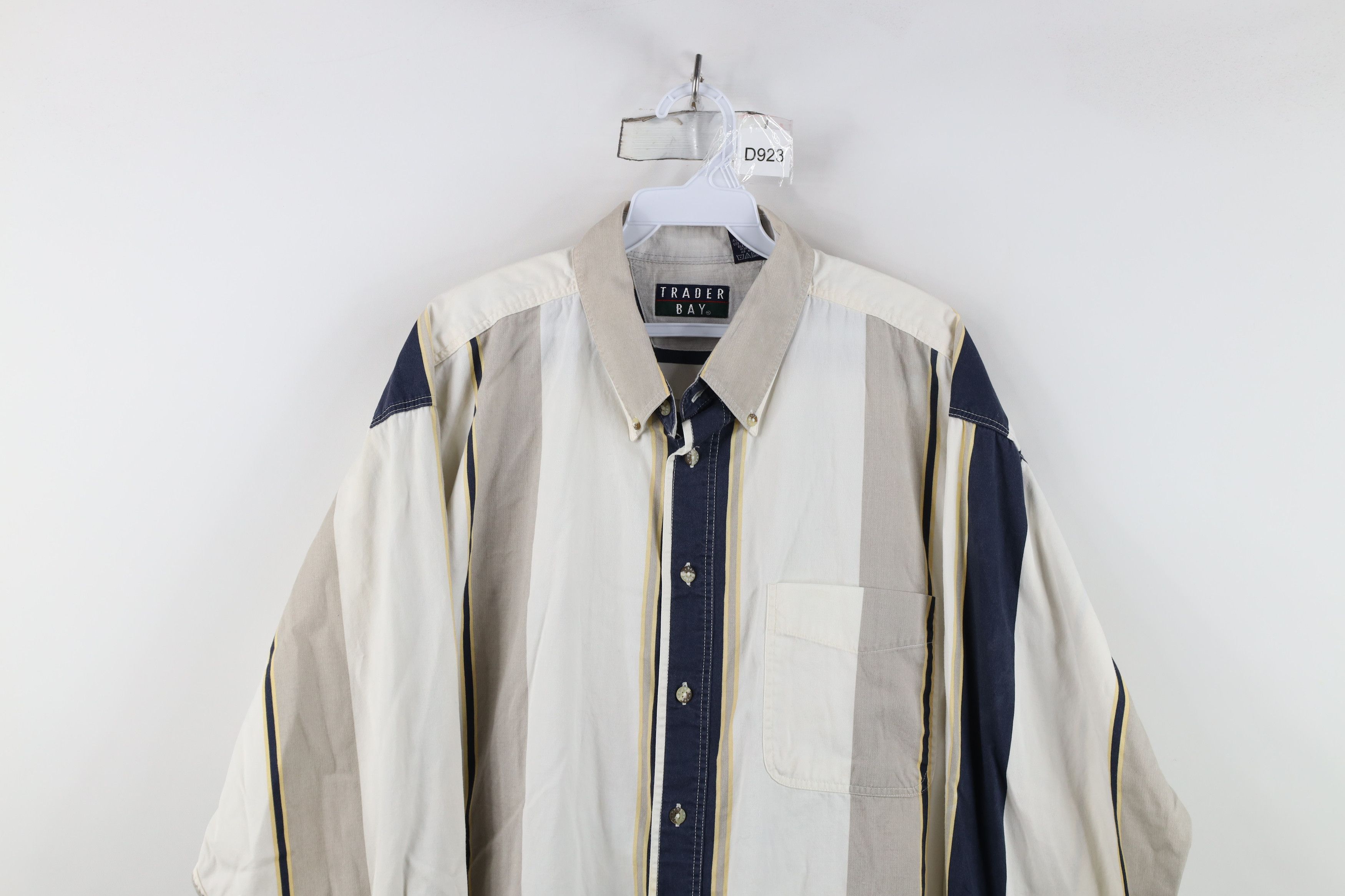 Vintage Vintage 90s Streetwear Block Collared Button Down Shirt Size US XL / EU 56 / 4 - 2 Thumbnail