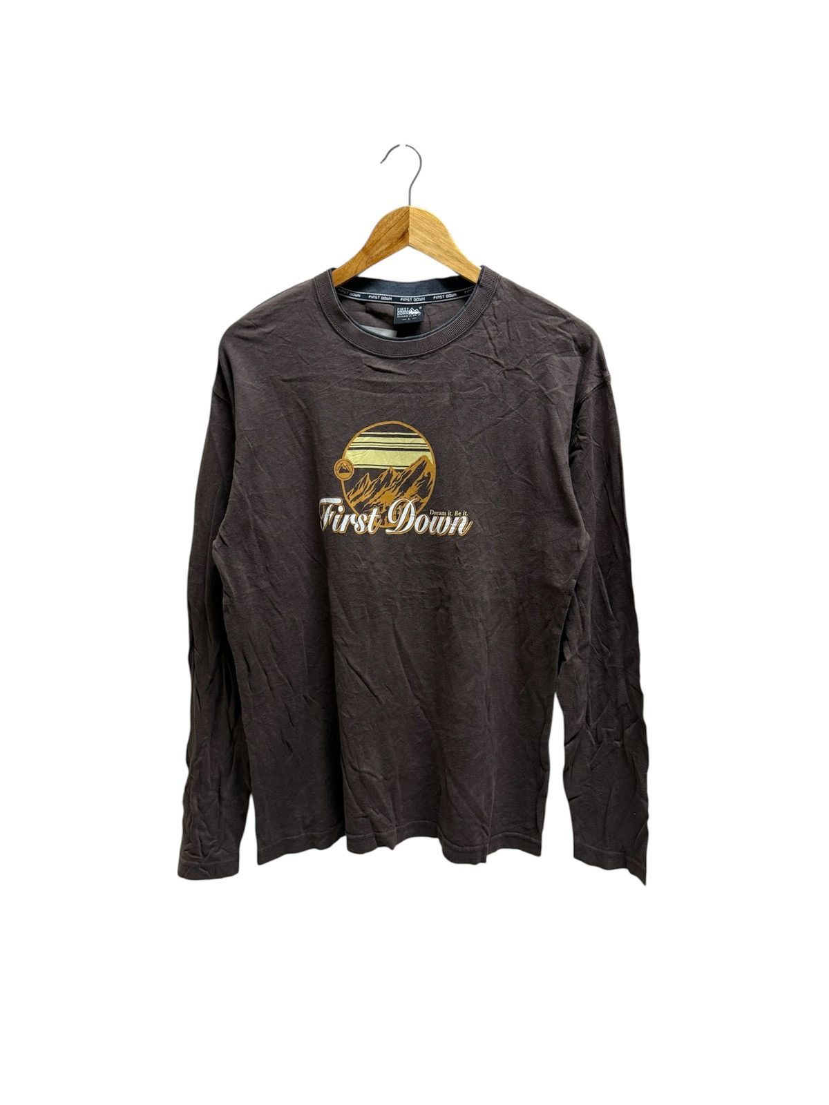 The Mountain Vintage First Down Mountain Double Colar Longsleeve Tshirt Size US M / EU 48-50 / 2 - 1 Thumbnail
