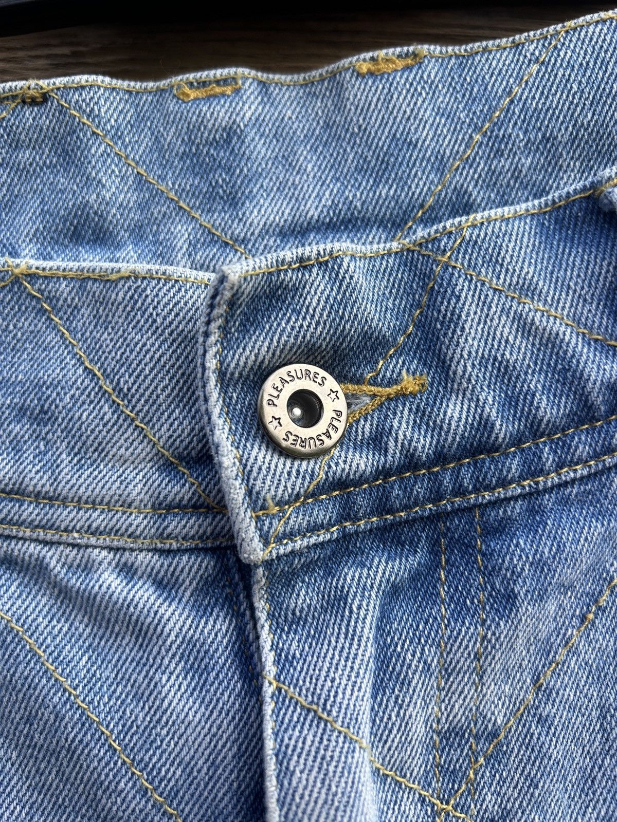Pleasures Pleasures Felling Denim Washed Jeans In Size 32 Size US 32 / EU 48 - 6 Thumbnail