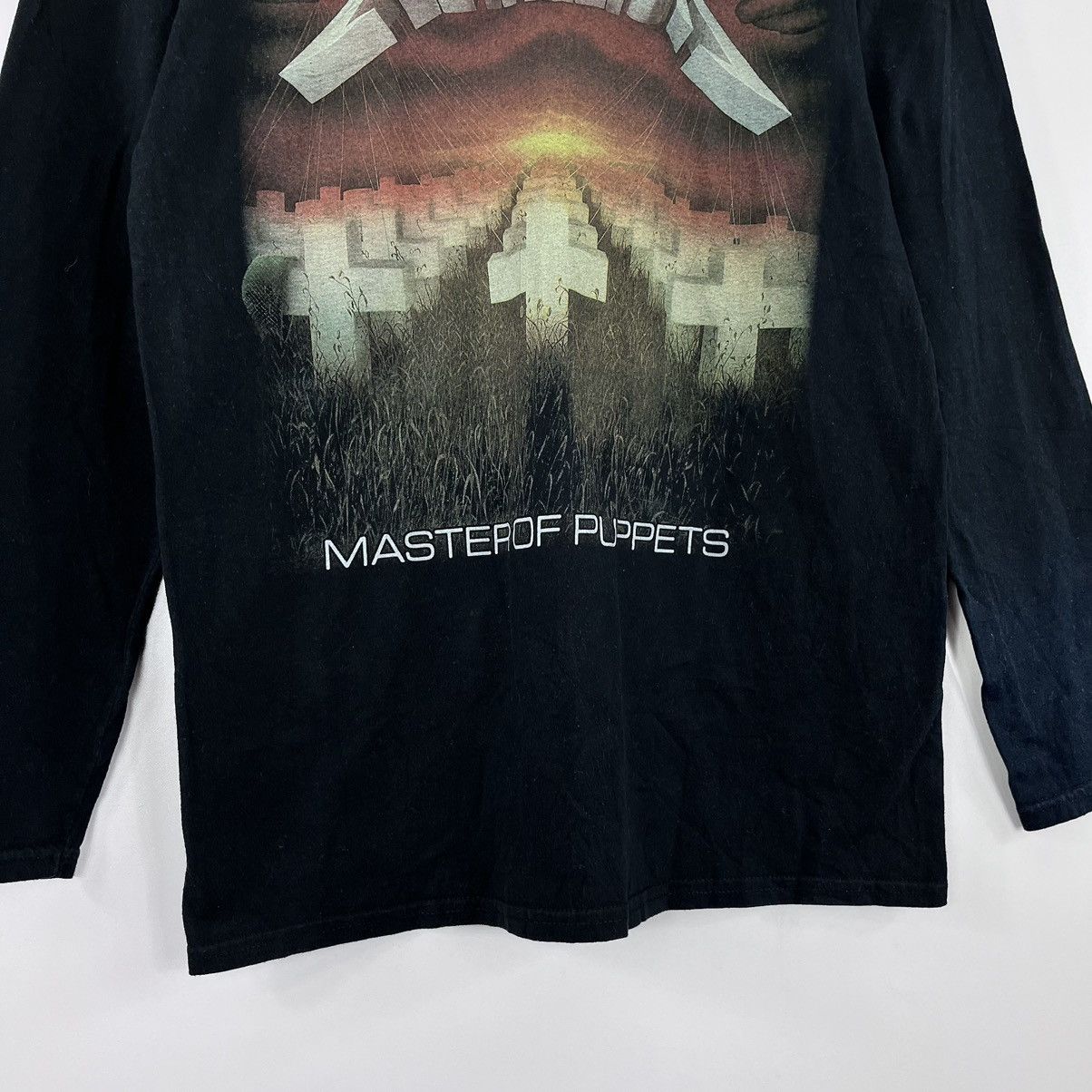 Band Tees × Metallica × Vintage Metallica Damage Masterof Puppets Big Logo Longsleeve Sz M Size US M / EU 48-50 / 2 - 5 Thumbnail