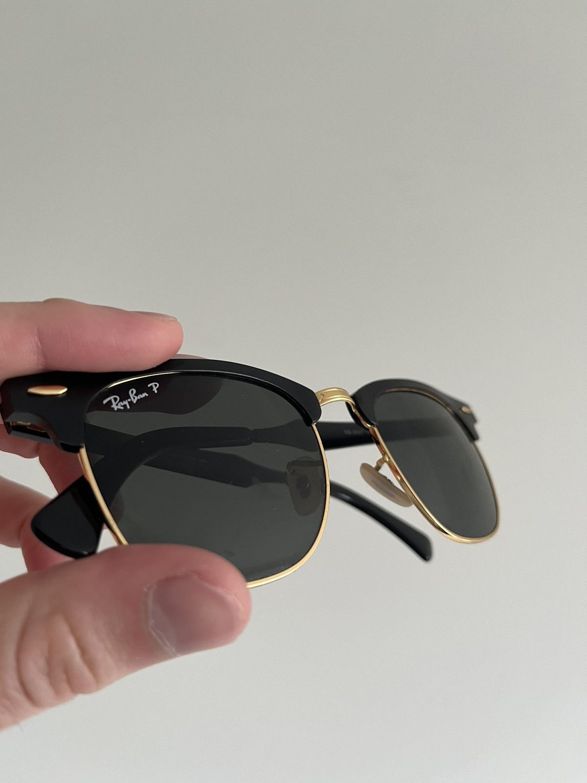 RayBan Black / Gold Clubmaster Sunglasses Size ONE SIZE - 2 Thumbnail