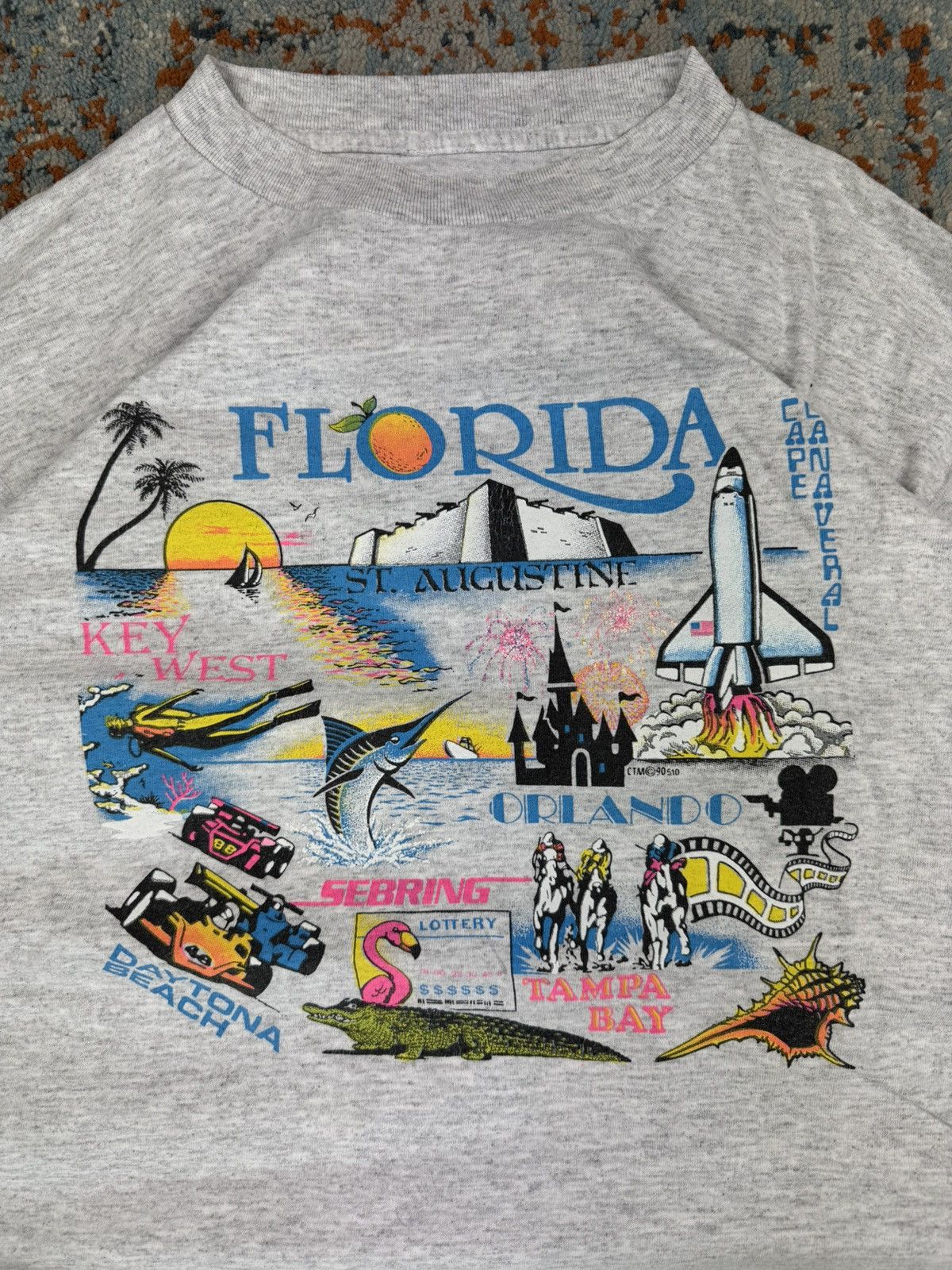 Vintage Vintage 80s Florida USA souvenir graphic tee single stitch Size US M / EU 48-50 / 2 - 4 Thumbnail