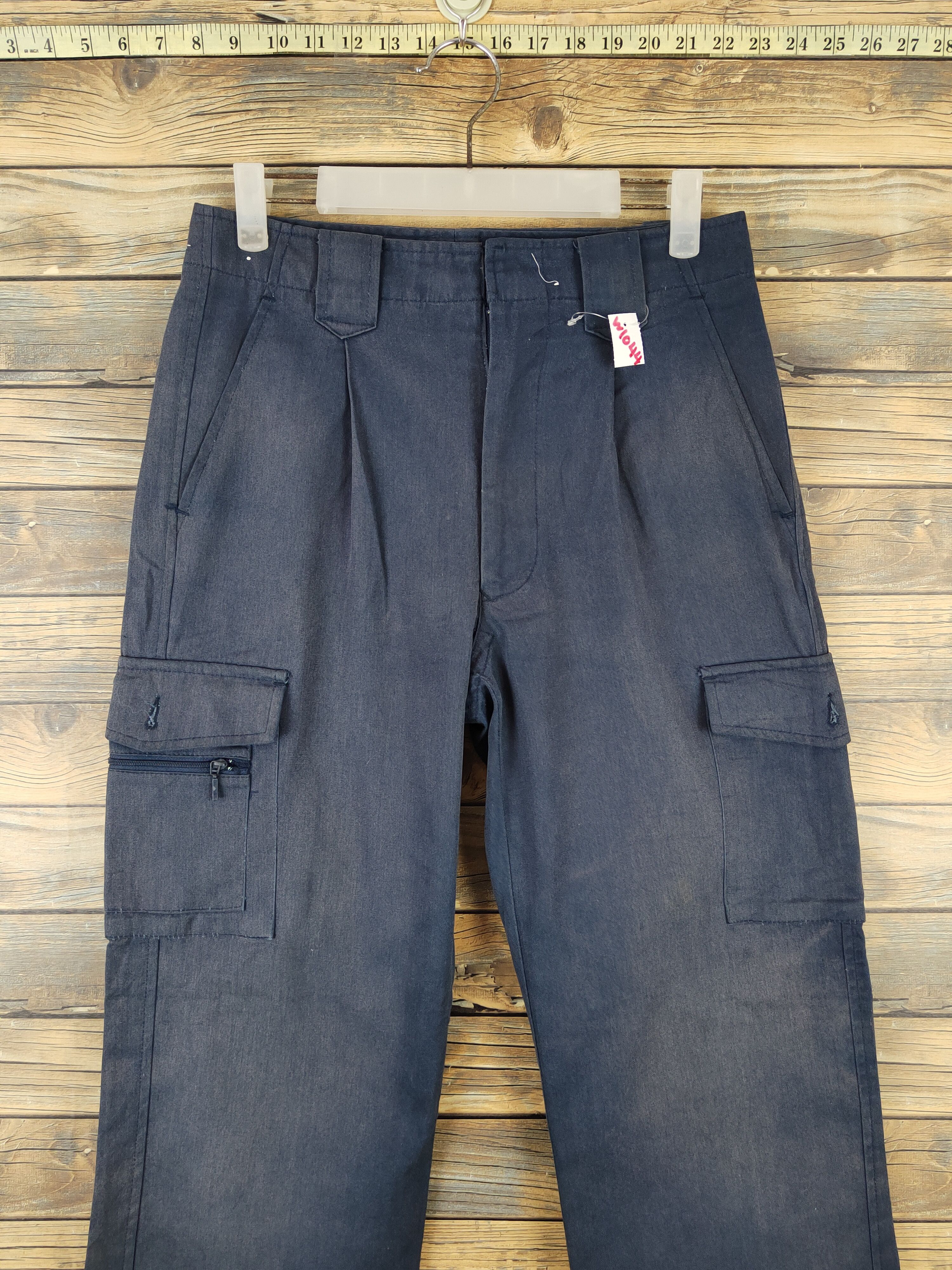 Japanese Brand Japanese Brand Navy Faded Multipocket Cargo Pants #W1044 Size US 28 / EU 44 - 2 Thumbnail