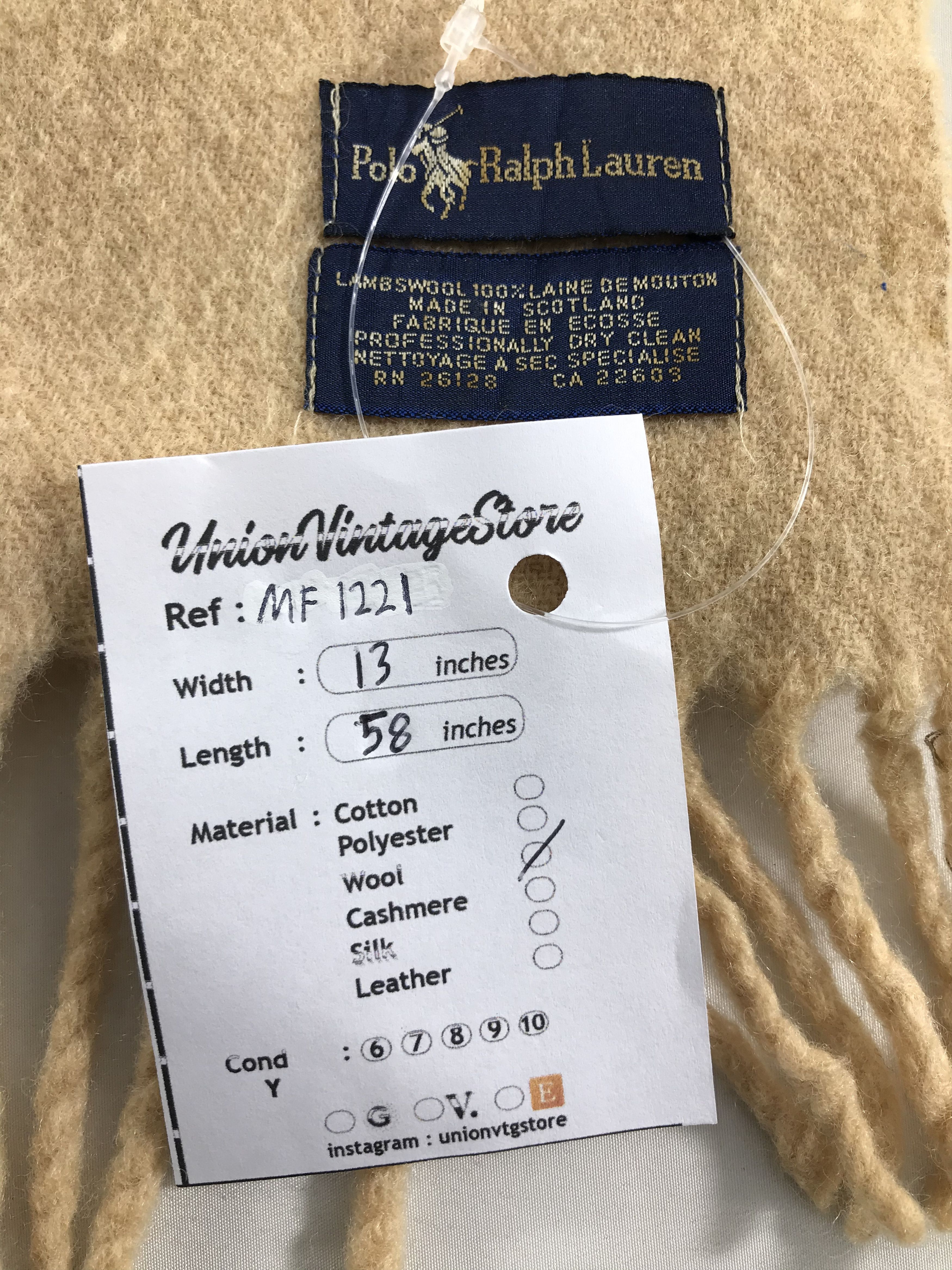 Polo Ralph Lauren Vintage Polo Ralph Lauren Scarf/Muffler/Neckwear MF1221 Size ONE SIZE - 7 Thumbnail