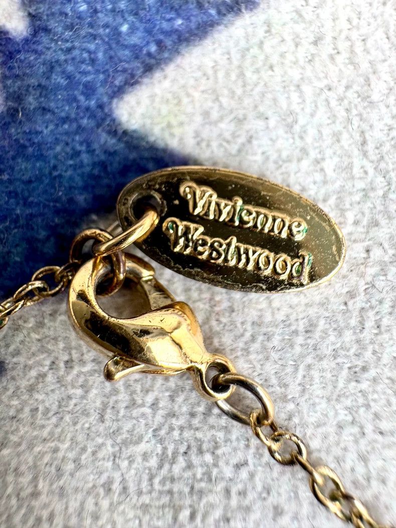Vivienne Westwood Vivienne Westwood Vintage White Gold Saturn Necklace Size ONE SIZE - 6 Thumbnail