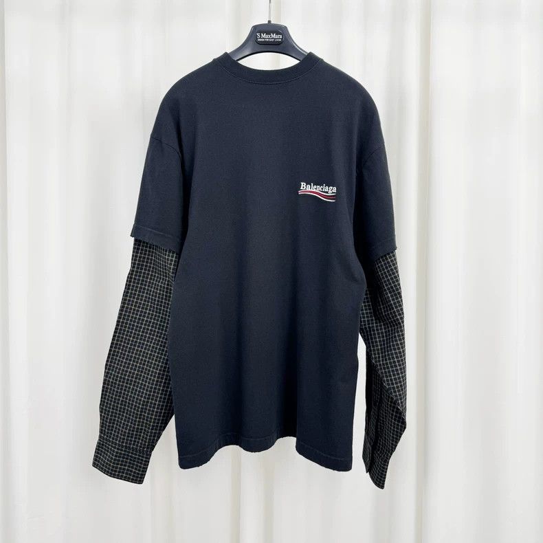 Balenciaga Balenciaga Embroidered Coke Fake Two Piece Long Sleeve Size US S / EU 44-46 / 1 - 1 Thumbnail