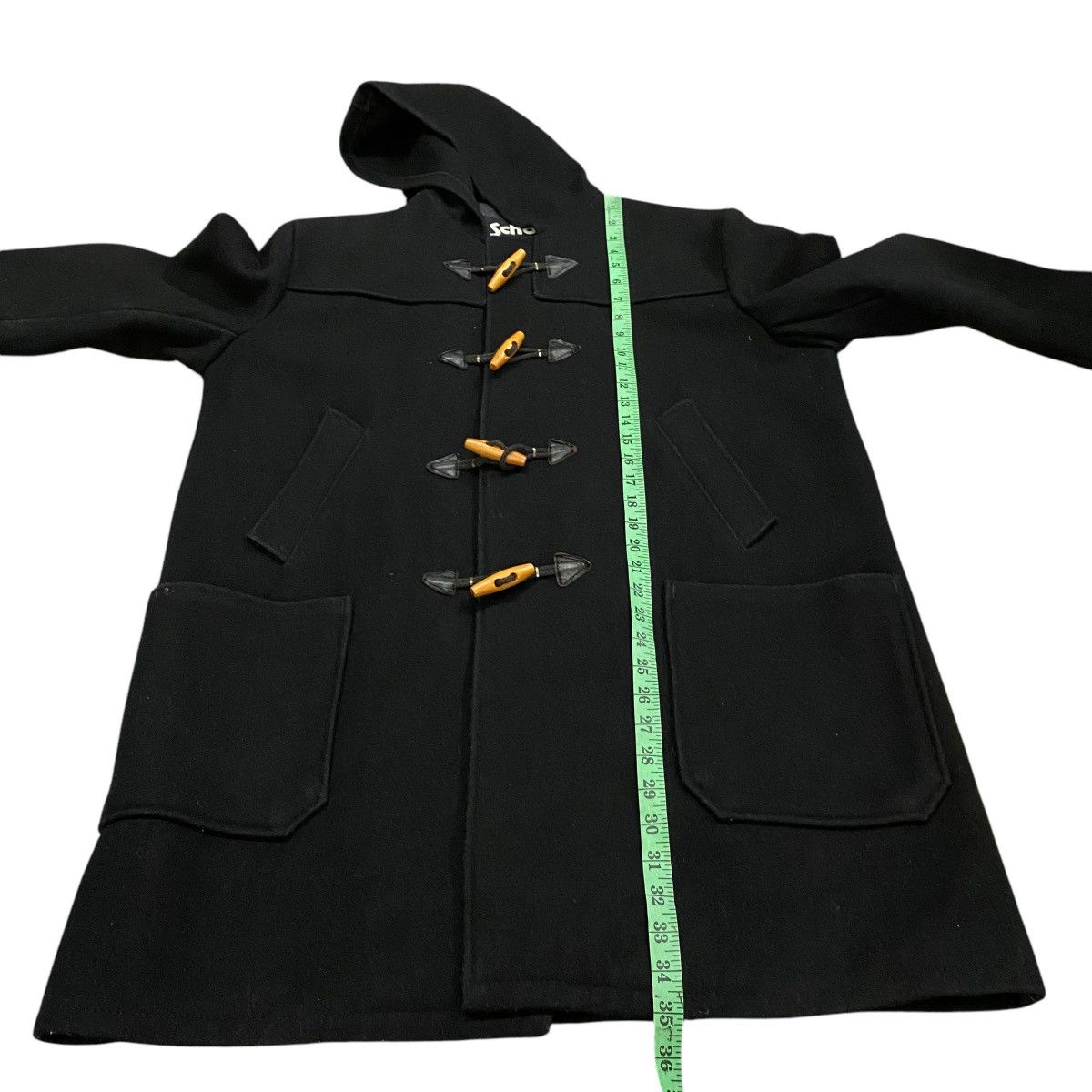 Schott × Vintage Vintage Schott Duffle Coat Toggle Button Wool Hoodie Jacket Size US M / EU 48-50 / 2 - 11 Thumbnail