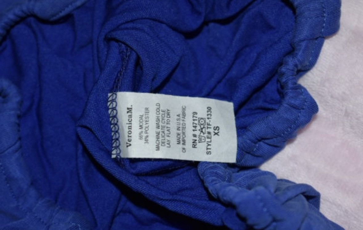 Other NWT Veronica M Blue Bell Sleeve V Neck Blouse Size XS / US 0-2 / IT 36-38 - 5 Thumbnail
