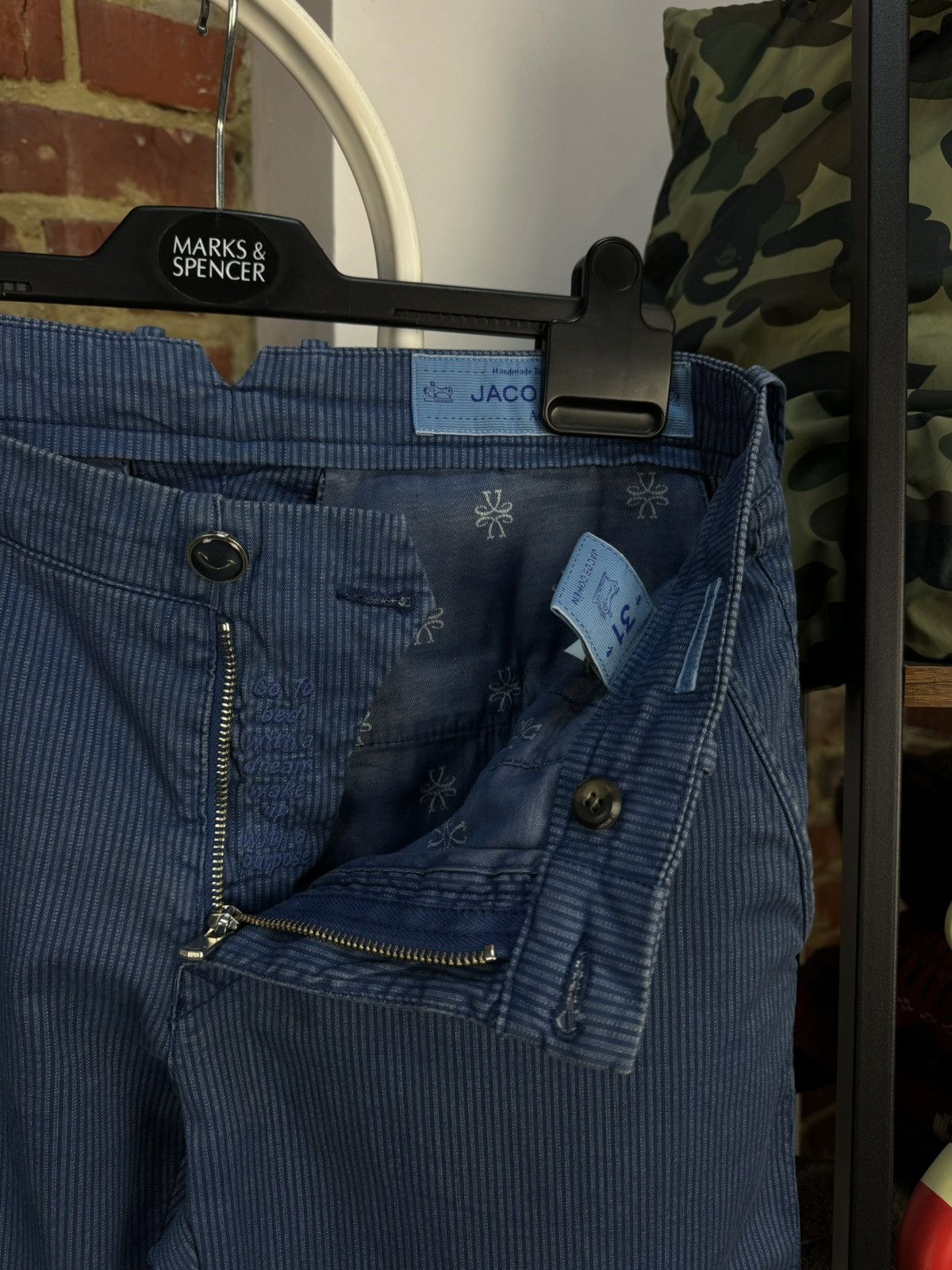 Designer × Jacob Cohen JACOB COHEN Academy Bobby Premium Edition Chino Slim Pants Size US 31 - 10 Thumbnail