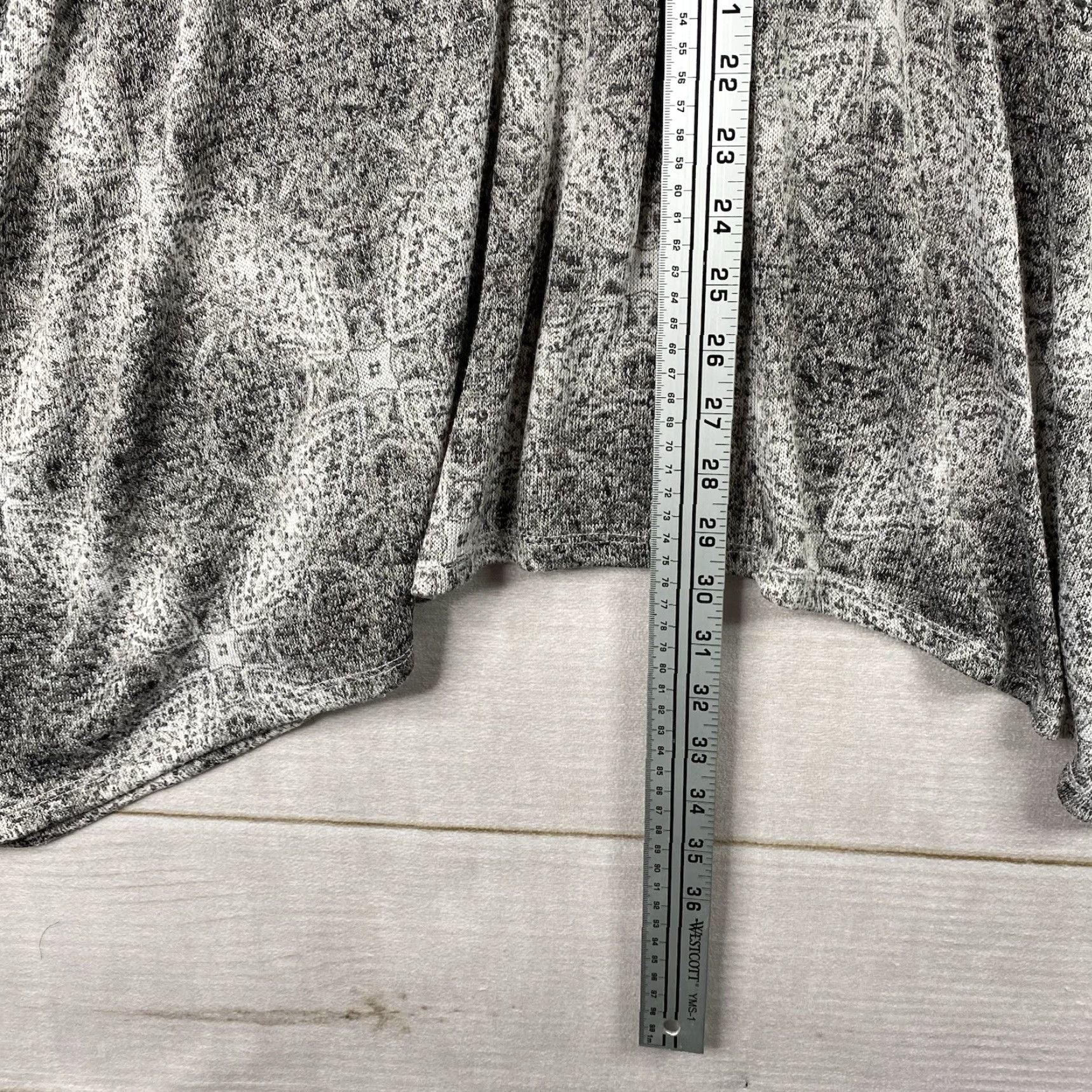 Vintage Fred David Tunic Womens 3X Black White Tie V Neck Fleece Knit Strech Relaxed Size XXL / US 16-18 / IT 52-54 - 4 Thumbnail