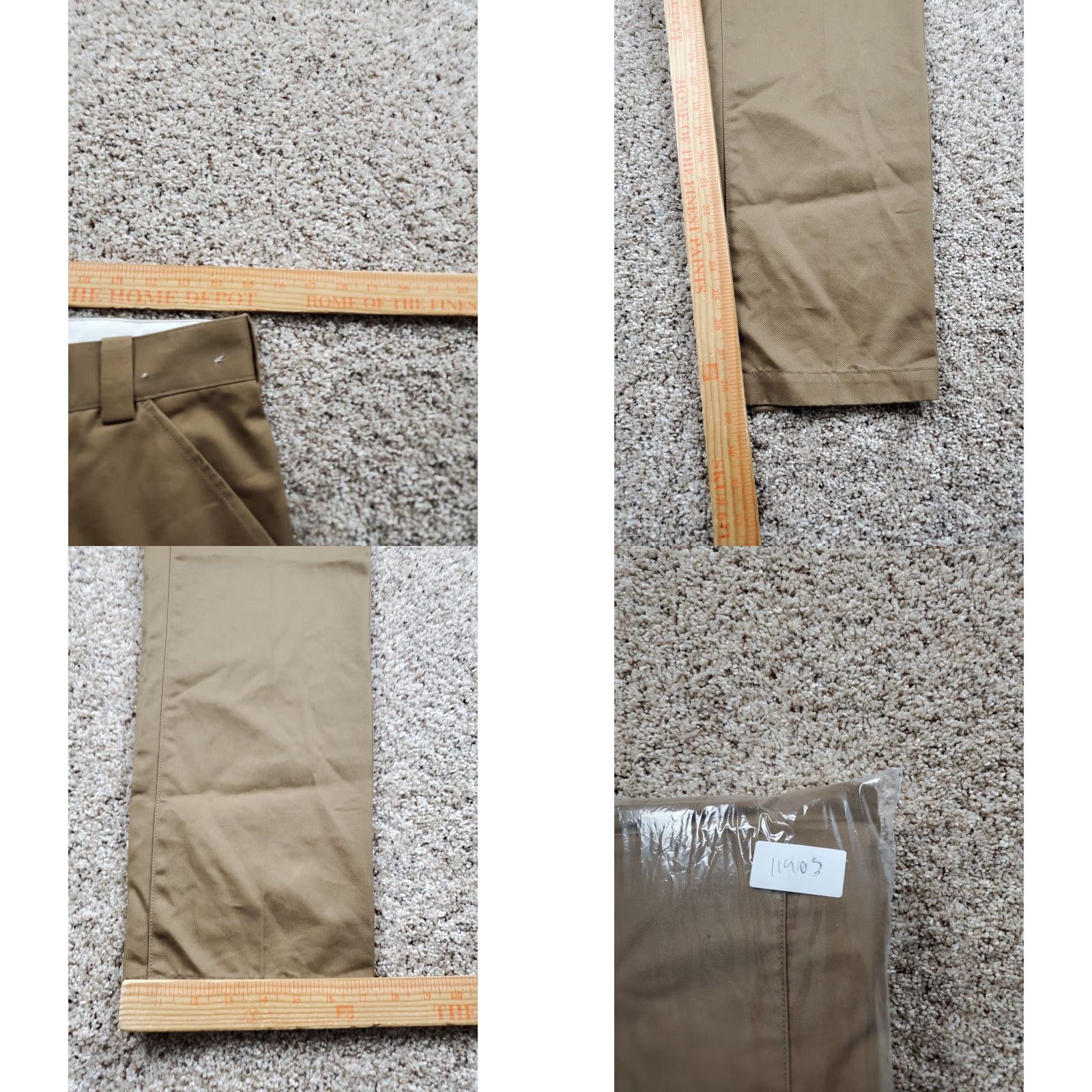 Uniqlo VINTAGE Uniqlo U Work Pants Mens Brown Regular Fit Cotton Blend Straight Leg 29 Size US 29 - 8 Thumbnail