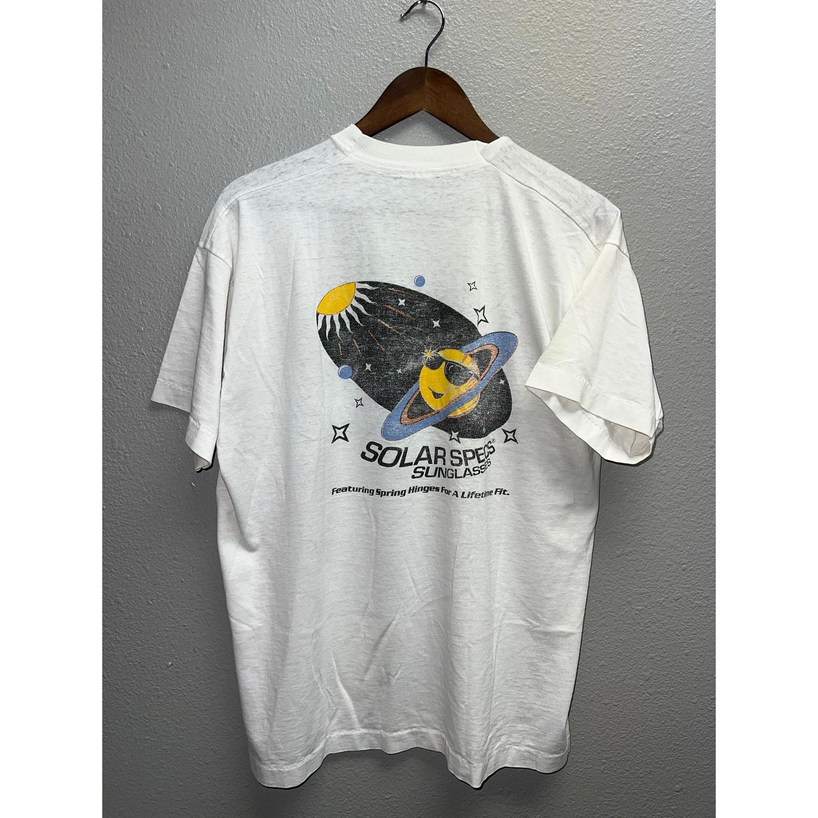 Fruit Of The Loom Vintage Solar Specs Shirt Sunglasses Space Thin Tee 90s L Size US L / EU 52-54 / 3 - 1 Thumbnail