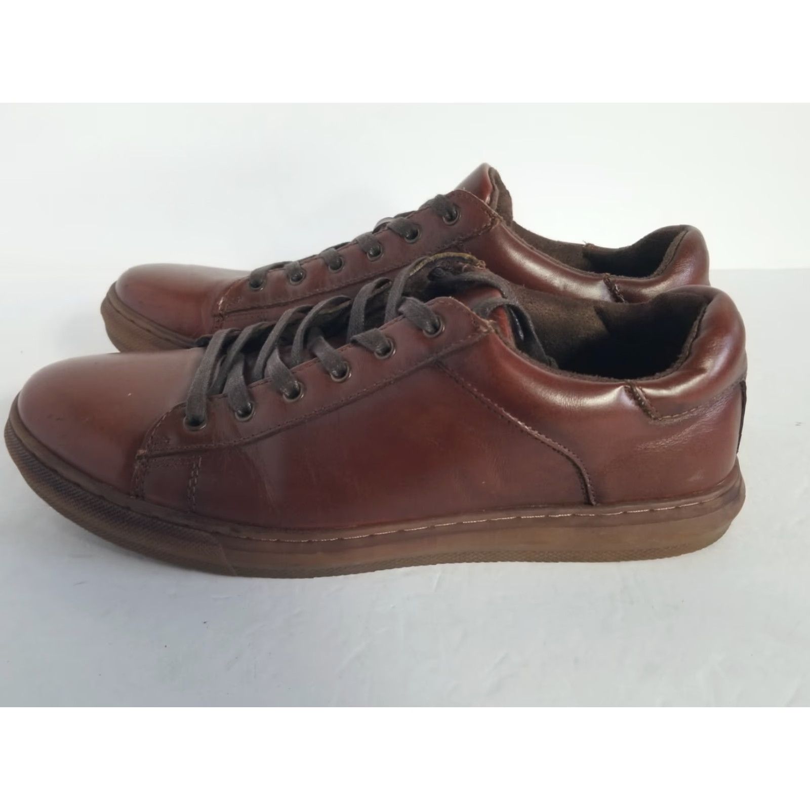 Vintage Azkbird Brown Leather Sneakers Oxfords Men Size 10 Athletic Rubber Upper Men's Shoes Brown Sneakers 10 Size US 10 / EU 43 - 5 Thumbnail