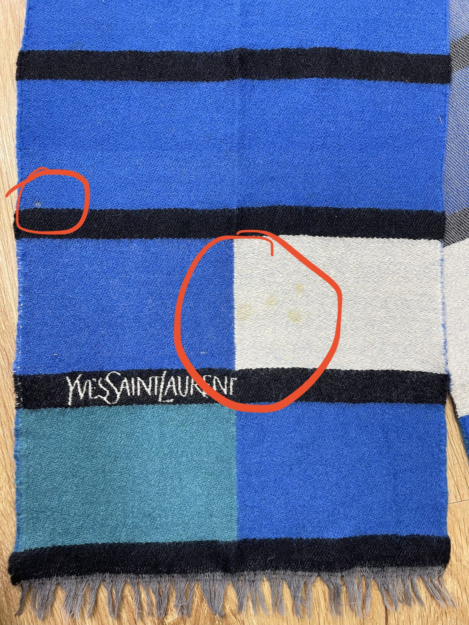 Vintage × Yves Saint Laurent Vintage Yves Saint Laurent Scarf / Muffler - 6019 Size ONE SIZE - 10 Thumbnail