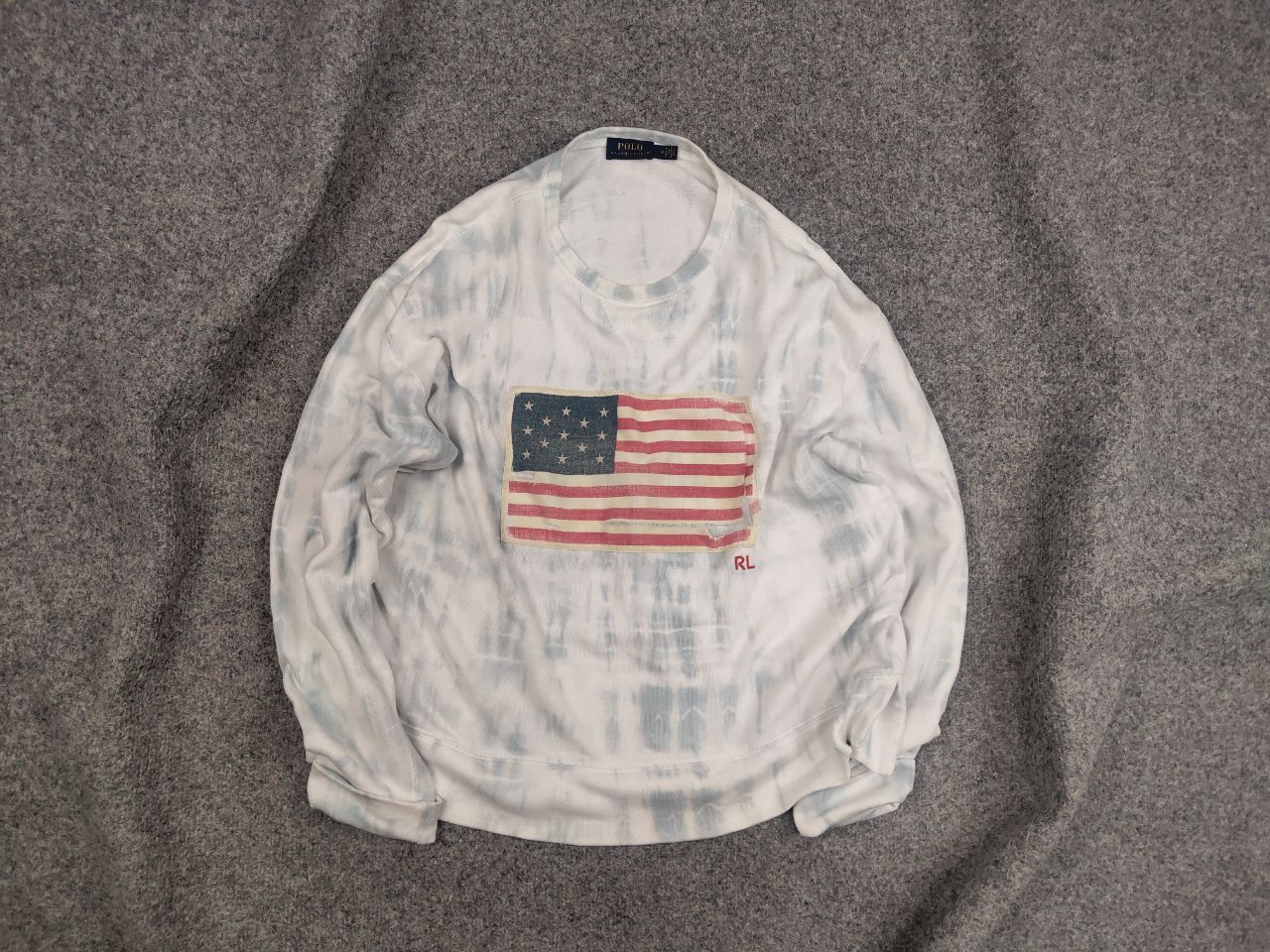 Polo Ralph Lauren Polo Ralph Lauren american flag Logo Sweatshirt Vtg Style Size M / US 6-8 / IT 42-44 - 1 Thumbnail