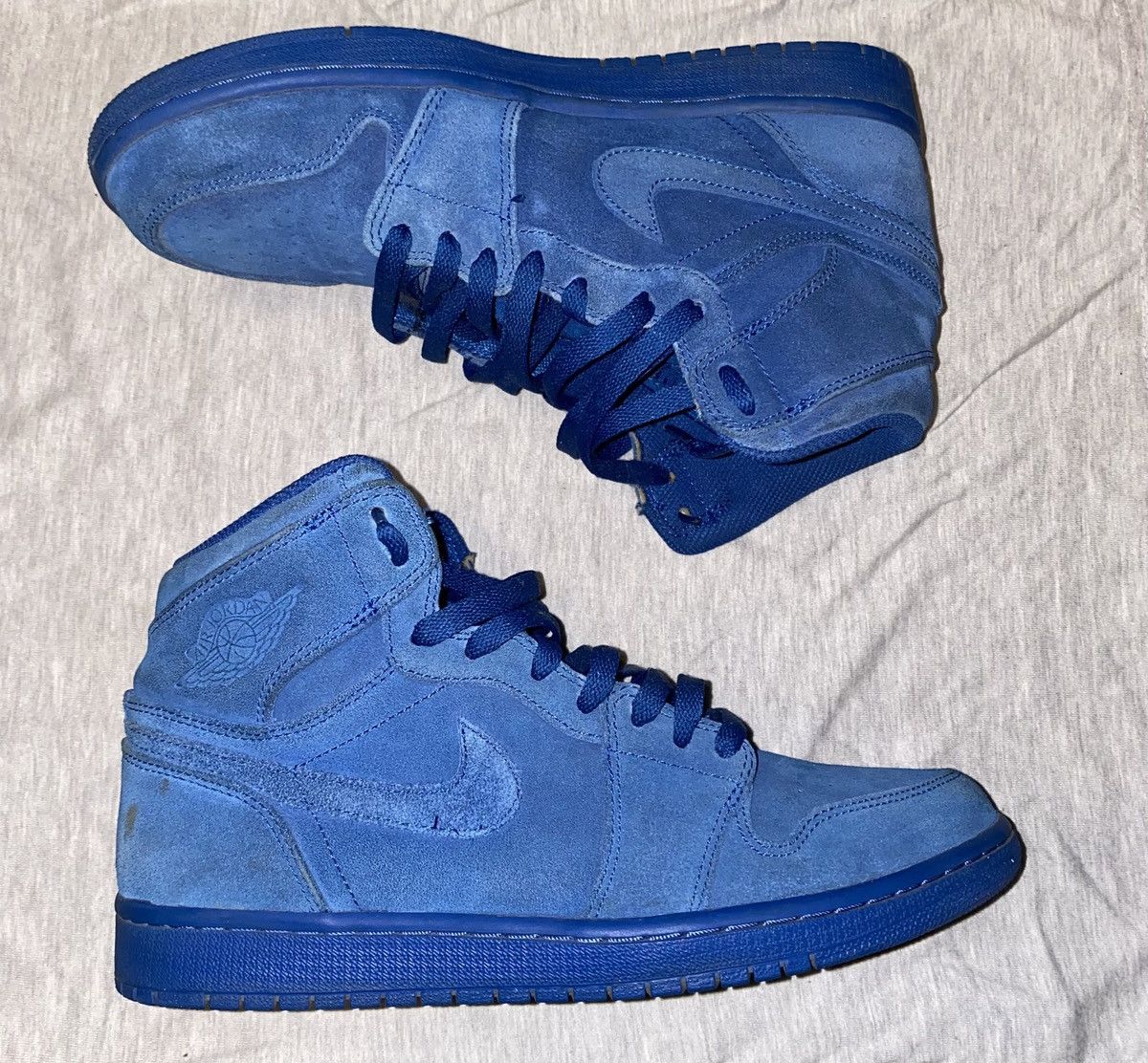 Nike Jordan 1 Retro High Blue Suede Size US 9.5 / EU 42-43 - 1 Thumbnail