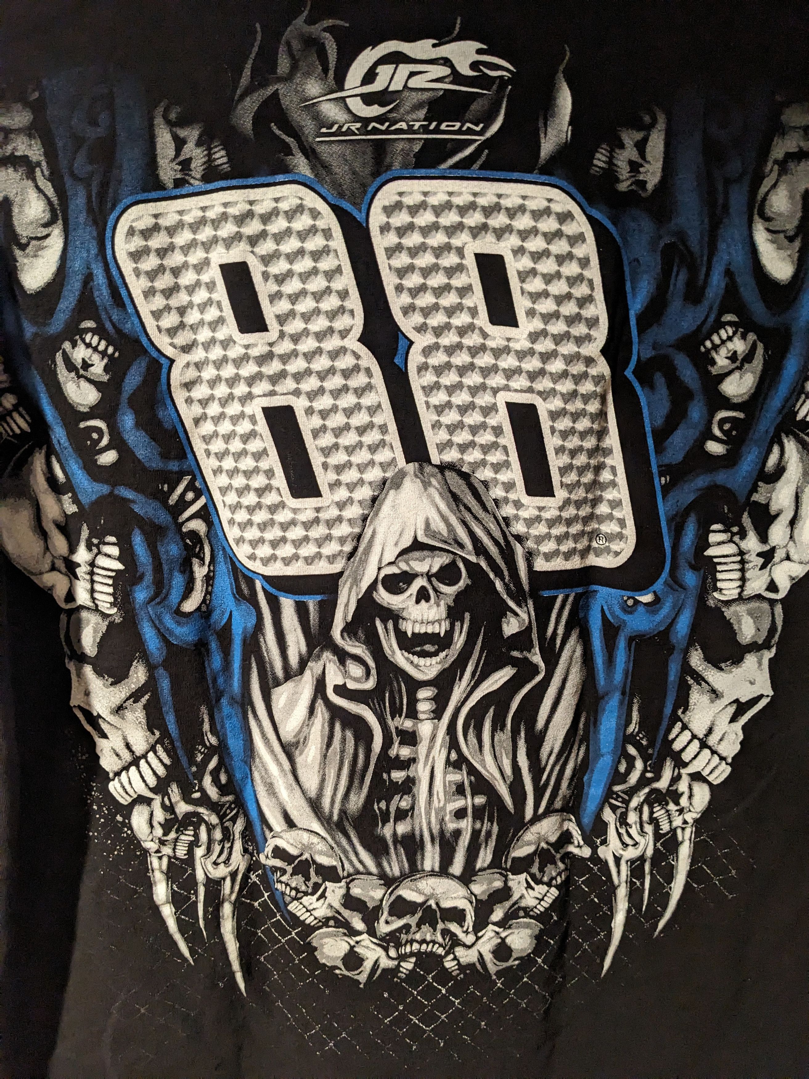Chase Authentics × NASCAR × Vintage Vintage Y2K Nascar Chase Authentic Dale Jr 88 Reaper T-Shirt Size US XL / EU 56 / 4 - 5 Thumbnail