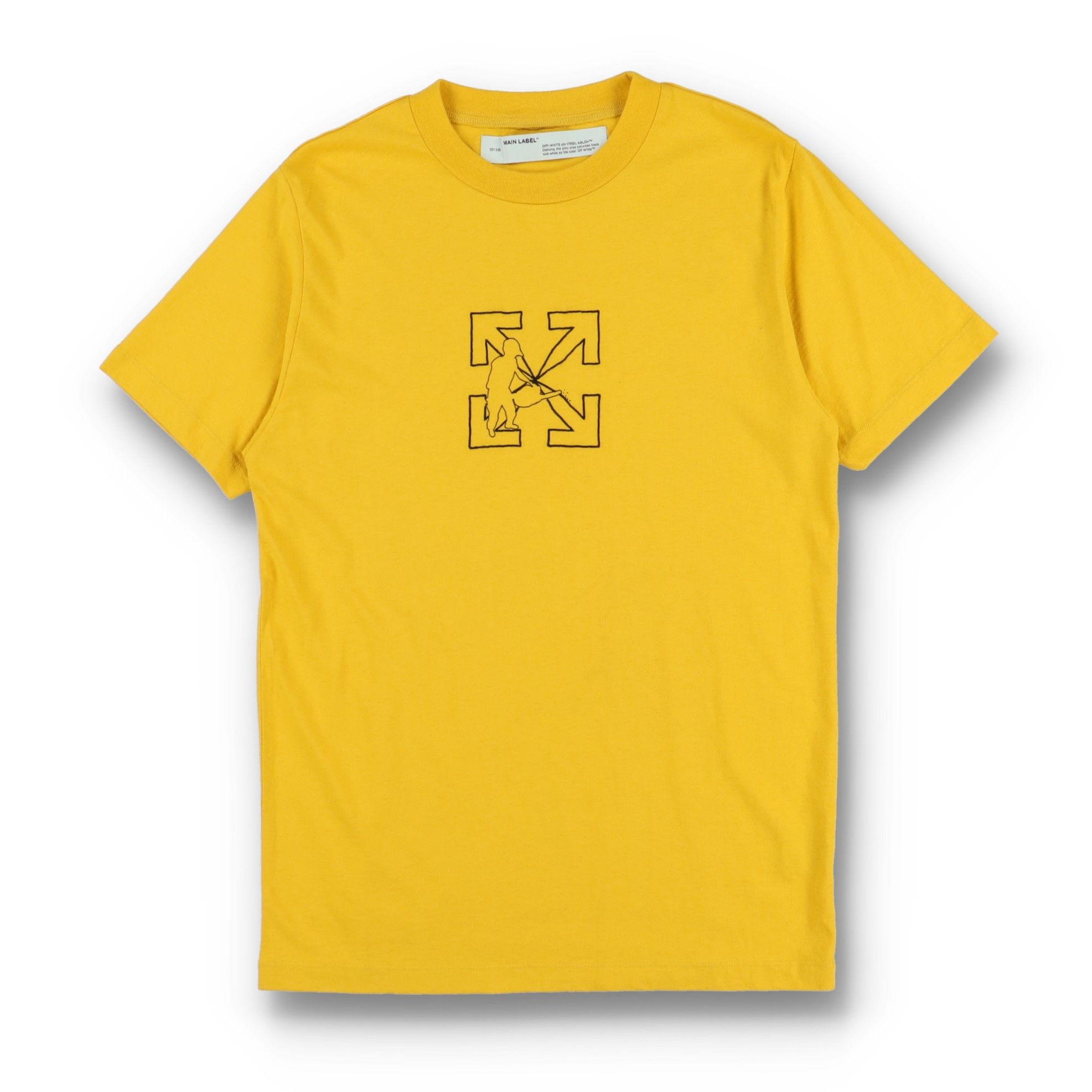 Off-White Yellow Logo Arrow Workers T-shirt Size M / US 6-8 / IT 42-44 - 5 Thumbnail
