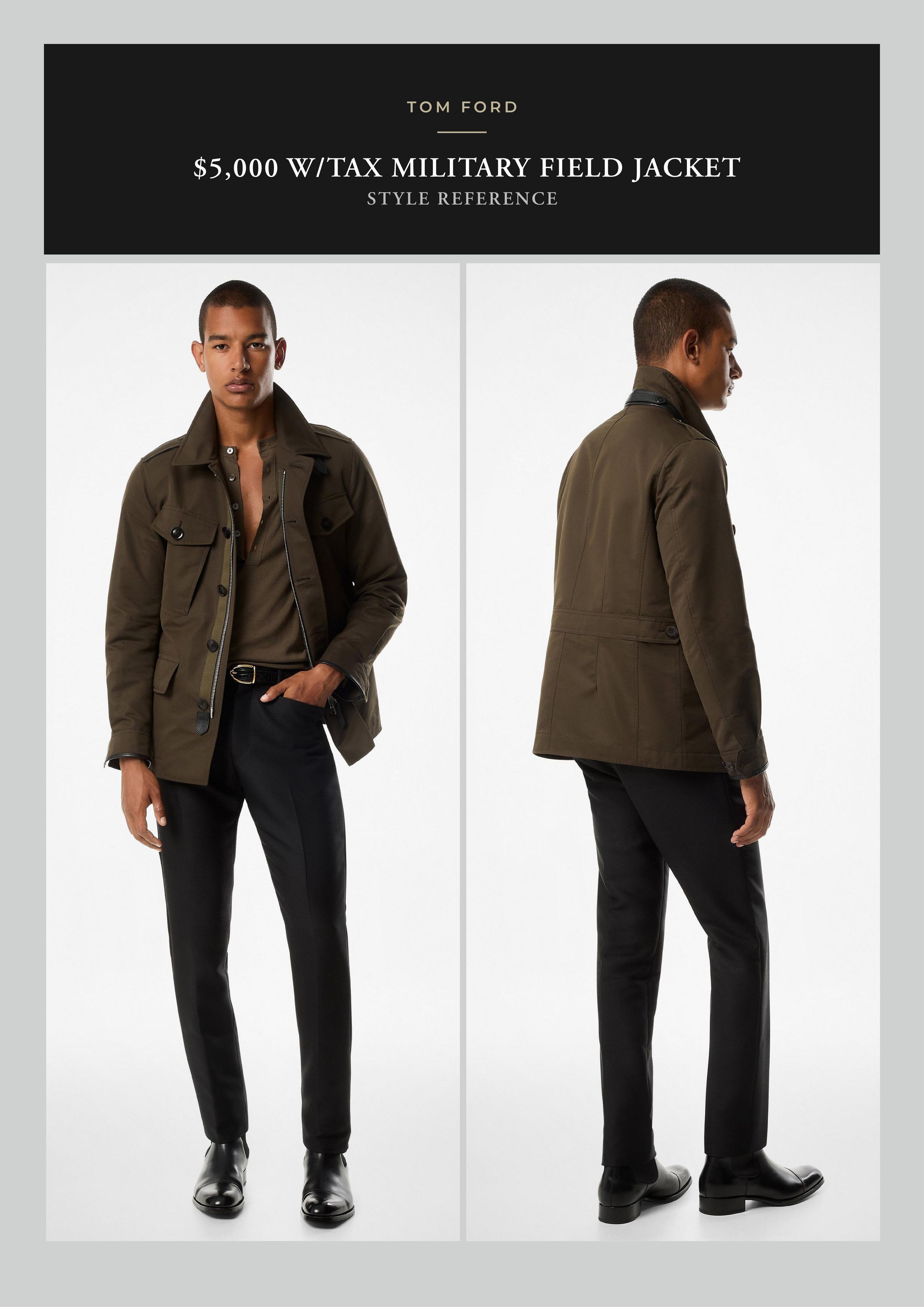 Tom Ford Ultimate New $5K w/tax Coveted Leather Accents Field Jacket Size US L / EU 52-54 / 3 - 6 Thumbnail