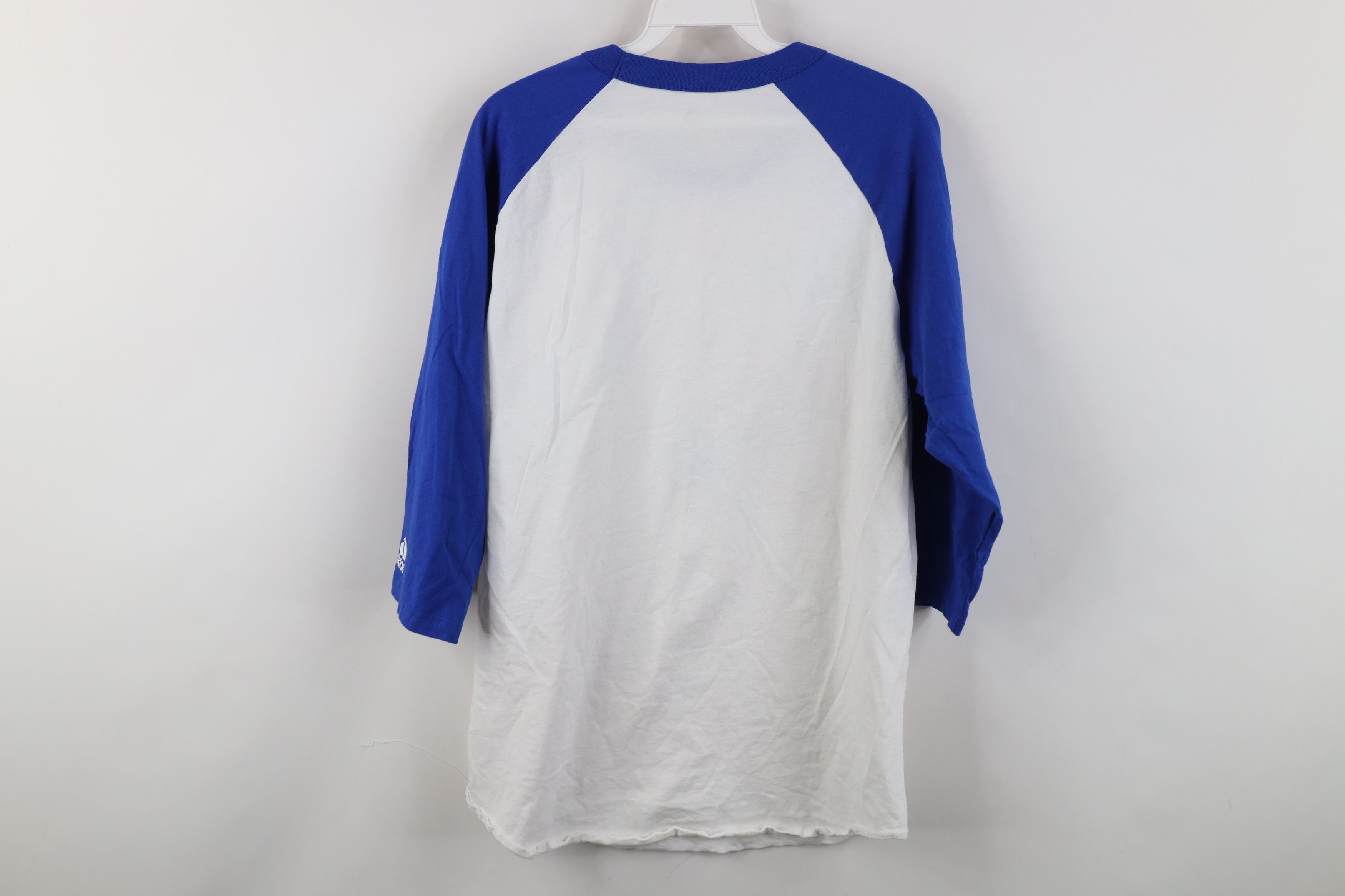 Adidas Deadstock Y2K Adidas 3/4 Sleeve Raglan Baseball T-Shirt Blue Size US M / EU 48-50 / 2 - 10 Thumbnail