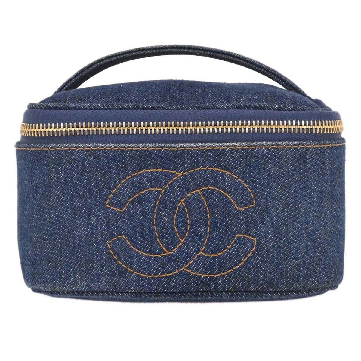 Chanel Chanel Vintage CC Vanity Case Denim Size ONE SIZE - 1 Thumbnail