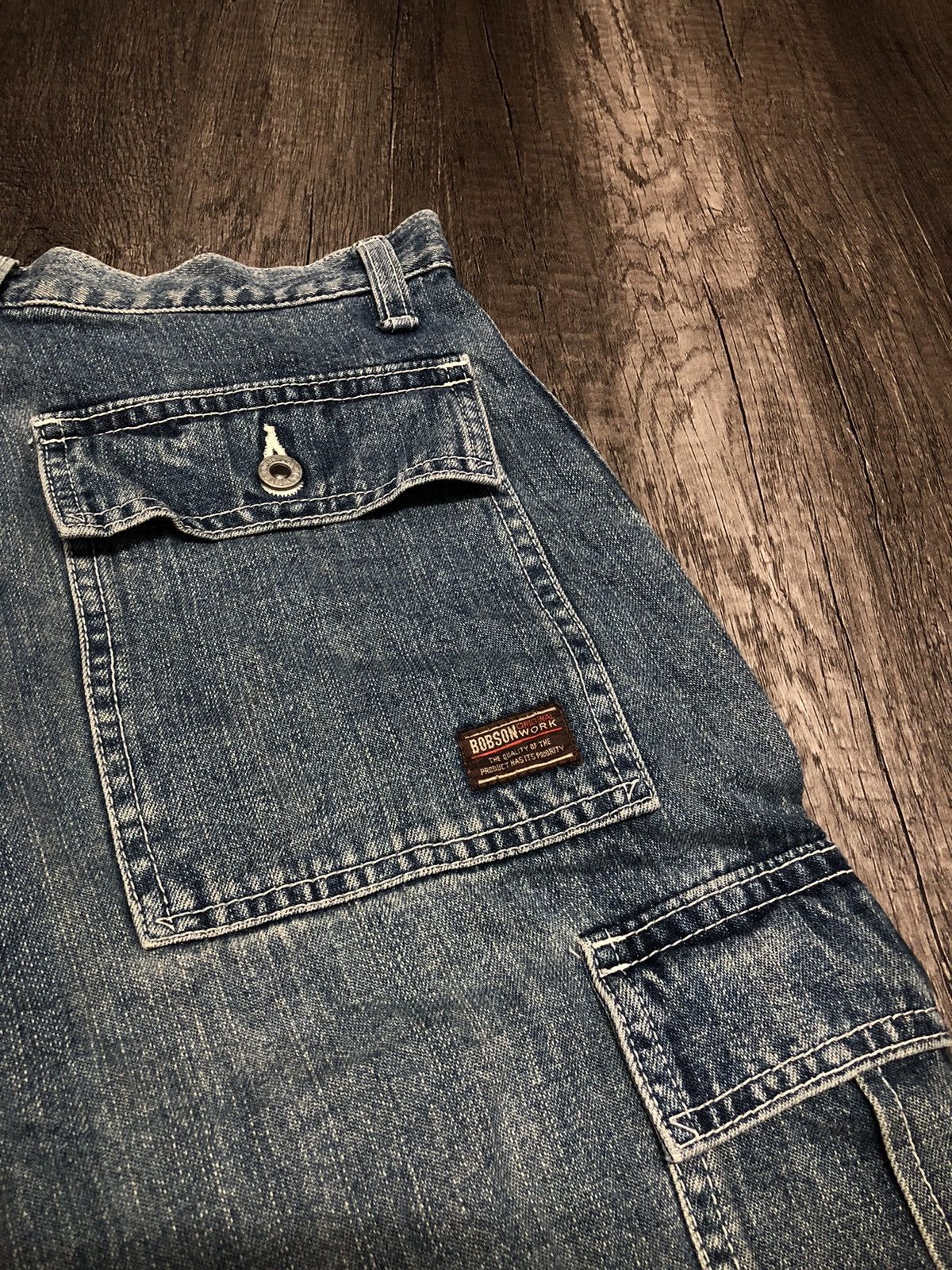 Japanese Brand × Vintage VINTAGE BOBSON JEANS CARGO PANT UNISEX Size 26" / US 2 / IT 38 - 7 Thumbnail