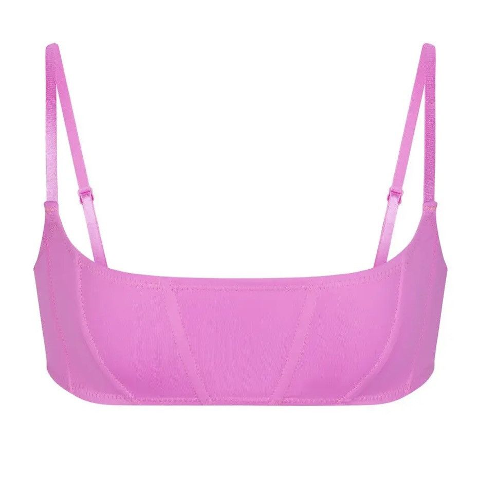 SKIMS SKIMS Signature Swim Corset Bikini Top Neon Orchid NWT XS Size XS / US 0-2 / IT 36-38 - 5 Thumbnail