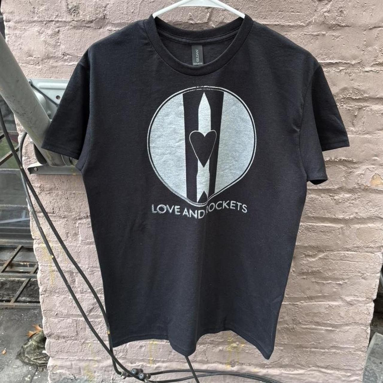 Band Tees Black Hand Printed Love and Rockets Band Tee Size US M / EU 48-50 / 2 - 1 Thumbnail