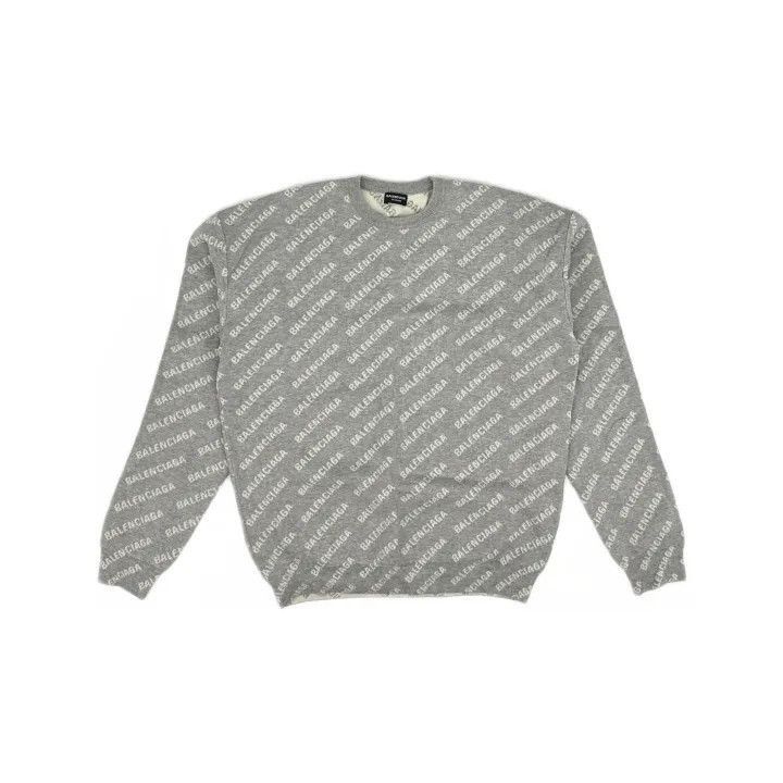 Balenciaga Balenciaga Balenciaga Logo Print Long Sleeve Sweater -2507 Size US S / EU 44-46 / 1 - 1 Thumbnail