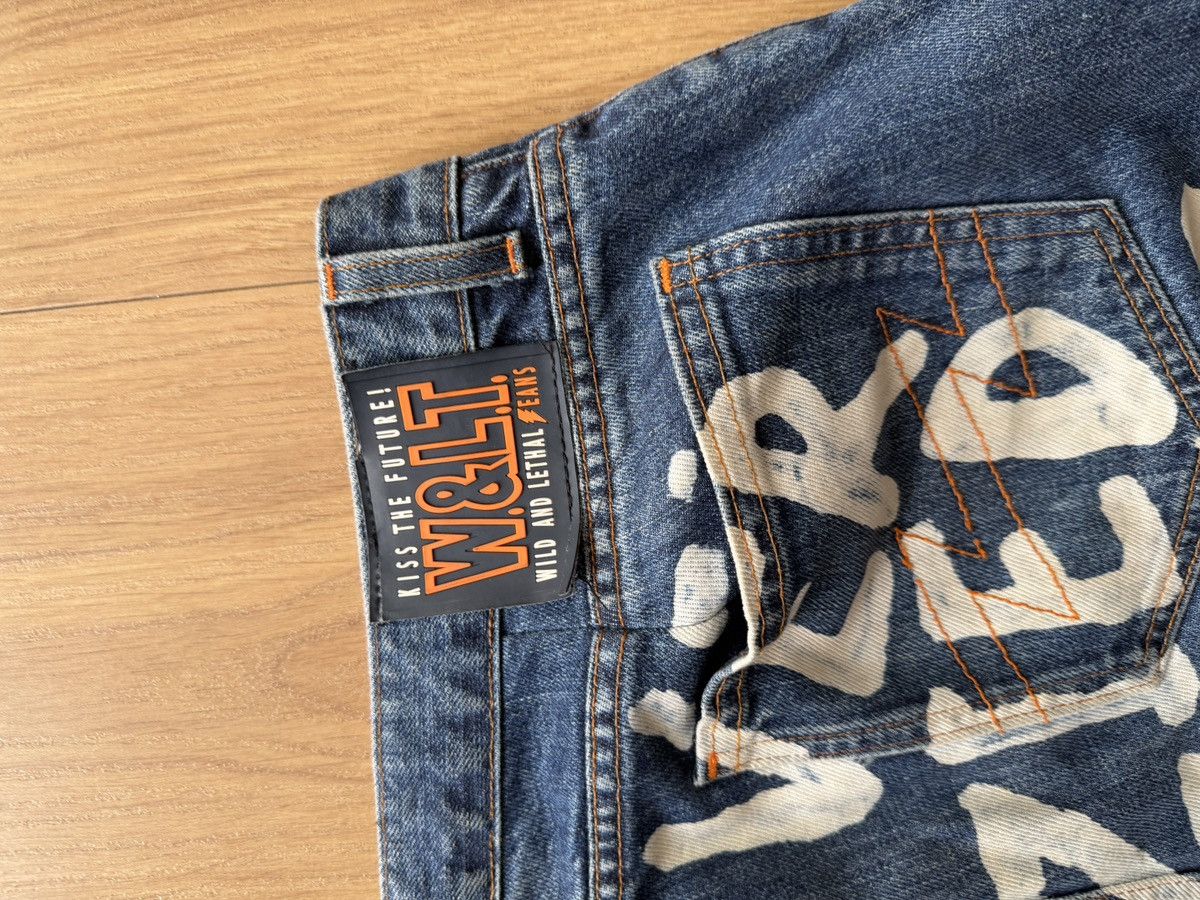 W&LT W&LT Bleach Graffiti Jeans Size US 33 - 3 Thumbnail
