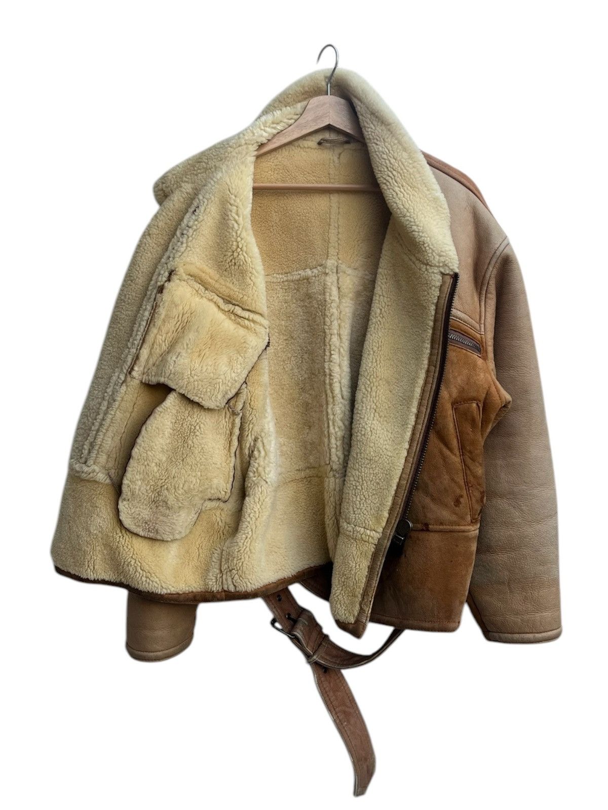 Genuine Leather × Japanese Brand × Leather Ohfesta Sheepskin Shearling Flight Jacket Size US M / EU 48-50 / 2 - 7 Thumbnail