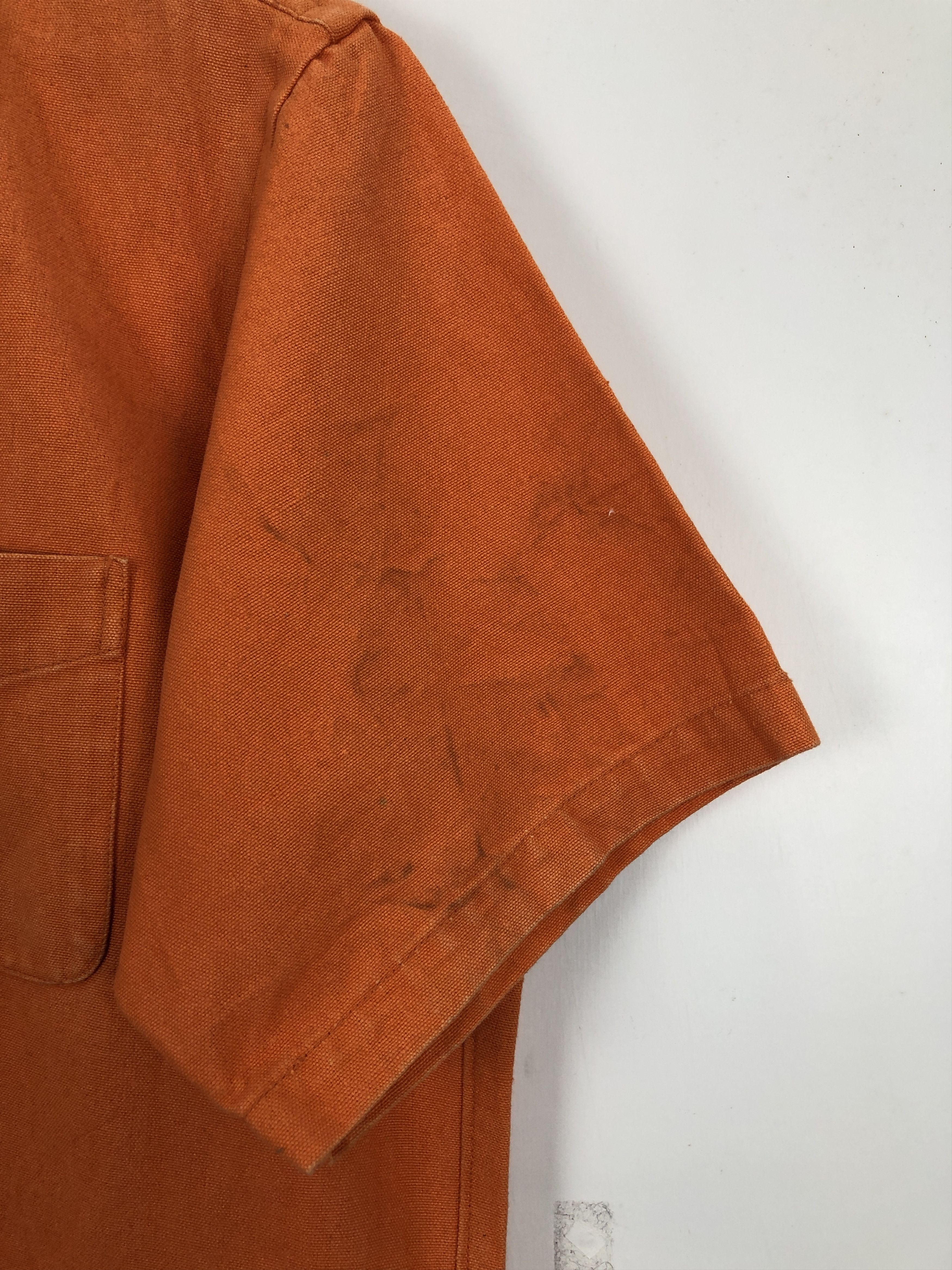 Japanese Brand × Vintage Vintage Hemp Single Pocket Short Sleeve Shirt J1696 Size US L / EU 52-54 / 3 - 6 Thumbnail
