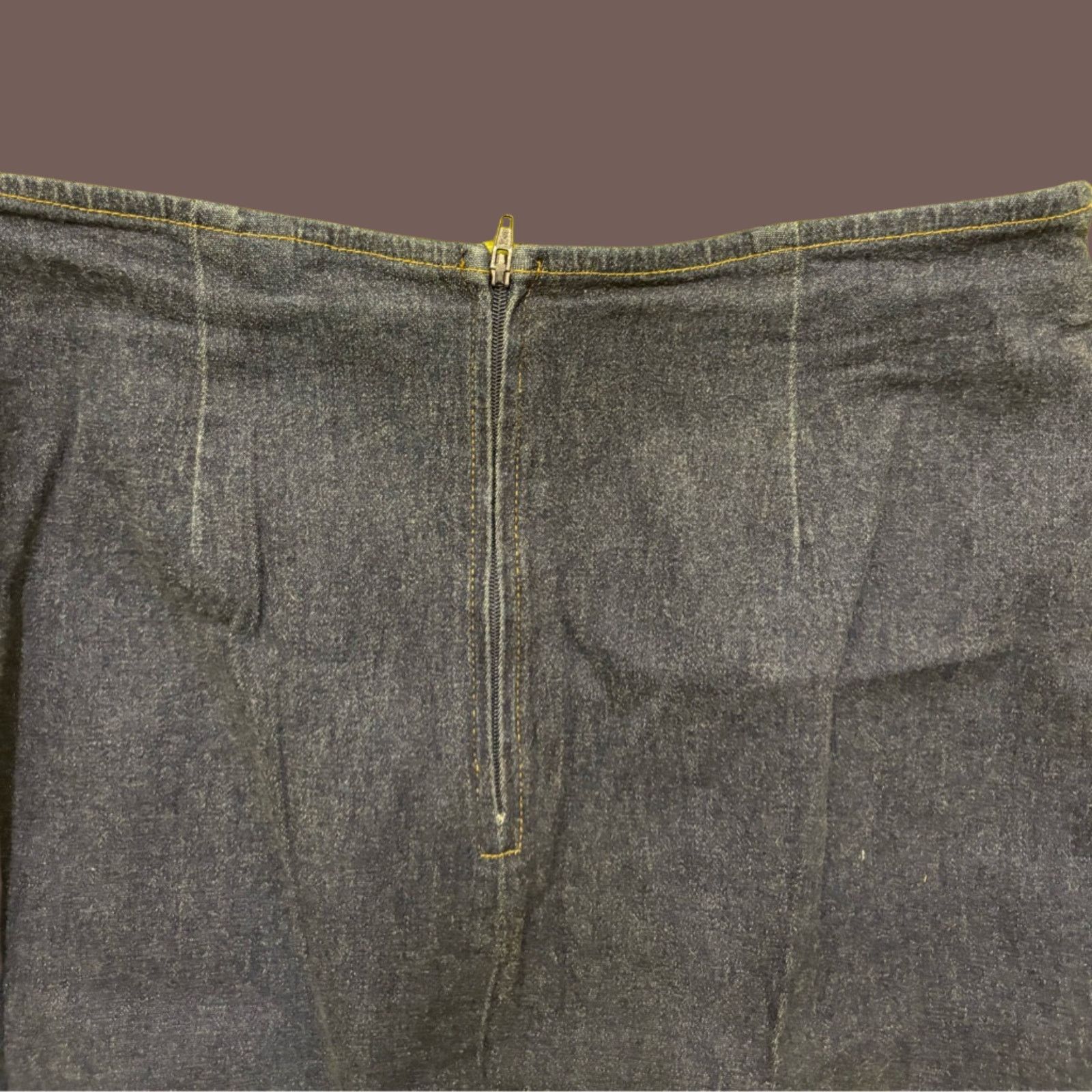 Vintage VTG Denim Midi Skirt | VENUS Indigo USA | 90s Essential Size 27" / US 4 / IT 40 - 2 Thumbnail