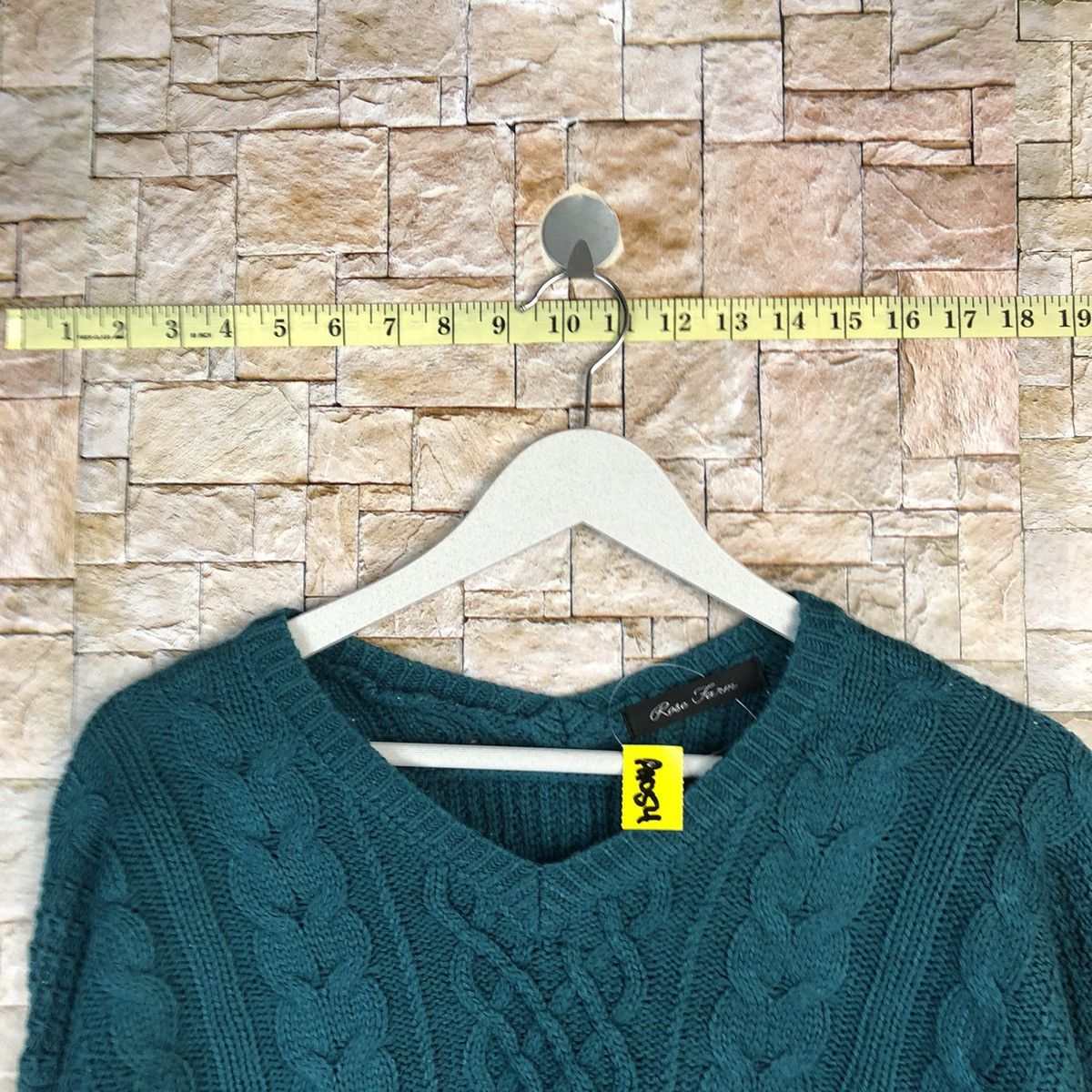 Aran Isles Knitwear × Homespun Knitwear × Japanese Brand Rose Farm Green Knitwear #A1054 Size M / US 6-8 / IT 42-44 - 4 Thumbnail