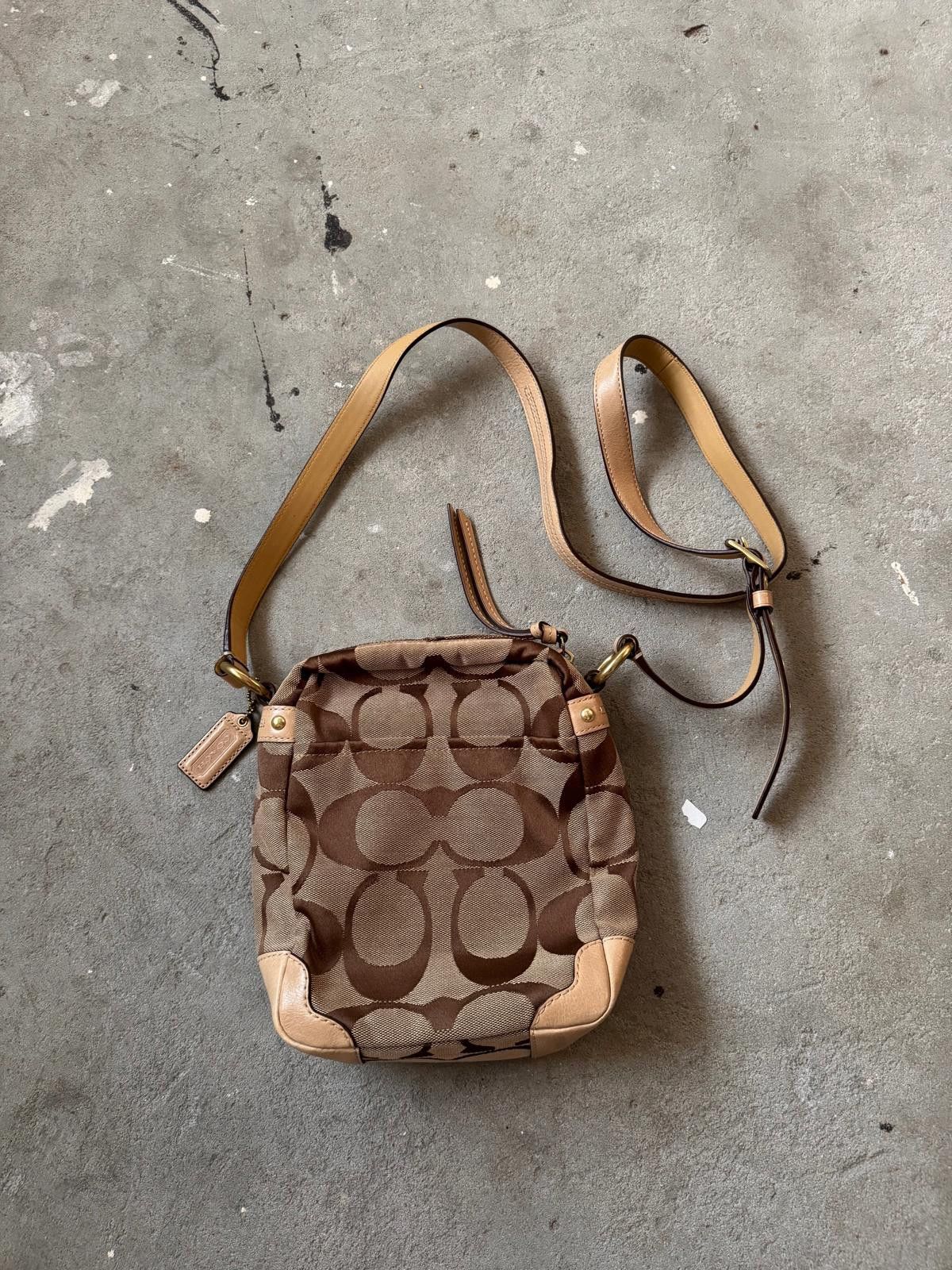 Coach Coach Signature Stripe Snake CrossBody Bag Beige Size ONE SIZE - 3 Thumbnail