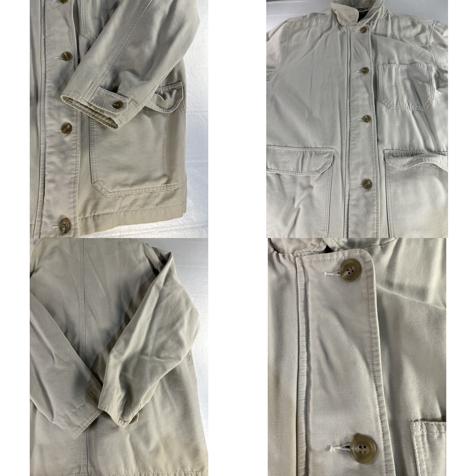 Eddie Bauer VINTAGE Eddie Bauer Chore Jacket Womens Large L Beige Khaki Goose Down Jacket Size L / US 10 / IT 46 - 8 Thumbnail