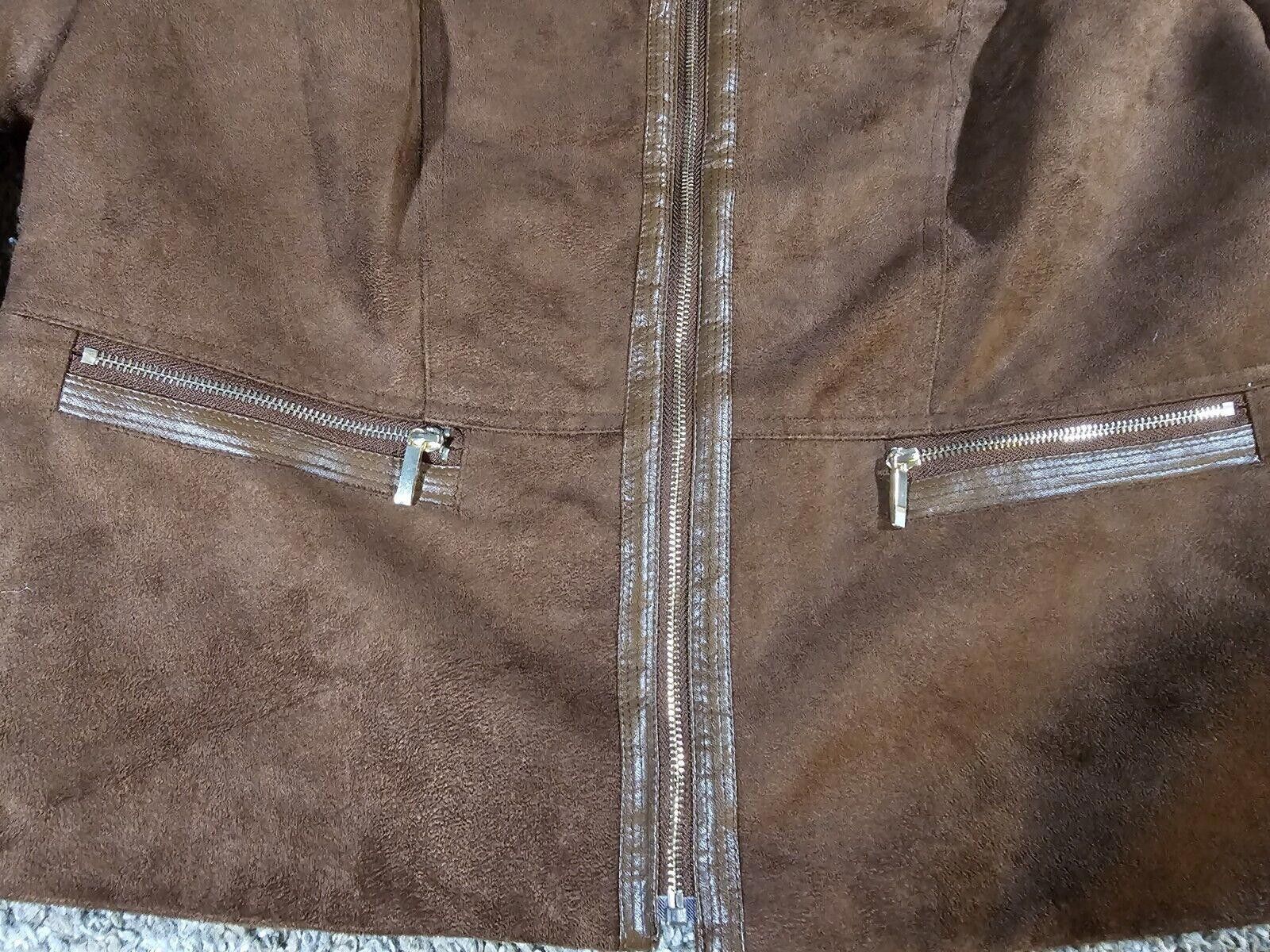 Designer LAURA ASHLEY Womens Size PL Petite Large Blazer Zip Jacket Size L / US 10 / IT 46 - 2 Thumbnail