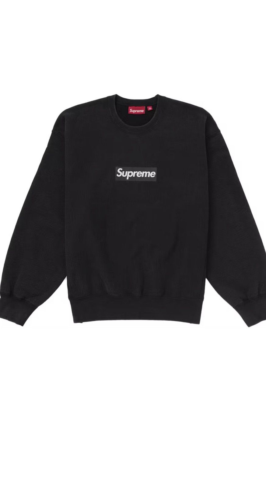 Supreme Supreme Washed Box Logo Crewneck Black | Grailed