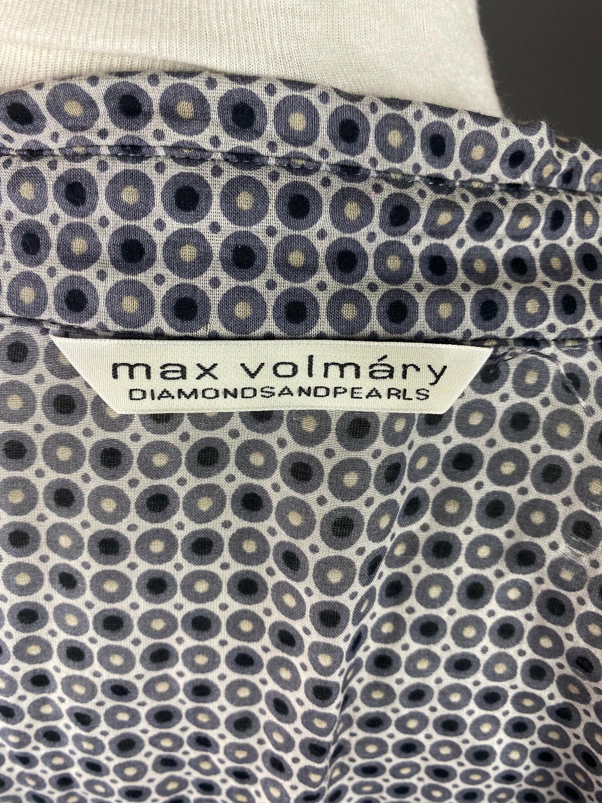Designer Max Volmary Diamonds and Pearls Gray Blouse Shirt Size 40 Size M / US 6-8 / IT 42-44 - 9 Thumbnail