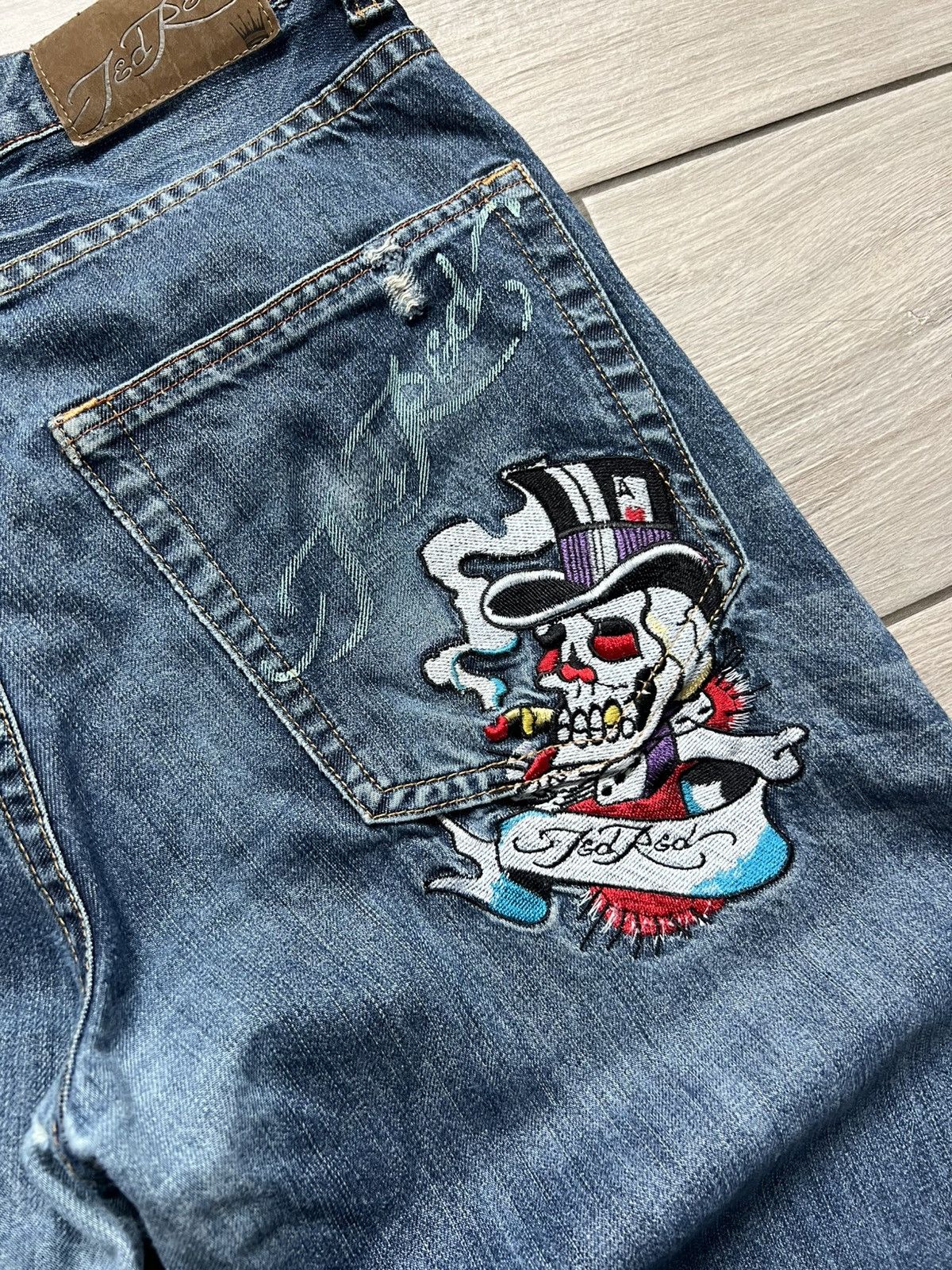 Ed Hardy Vintage Style Ed Hardy Jeans by Christian Audigier Pants Size US 34 / EU 50 - 12 Thumbnail
