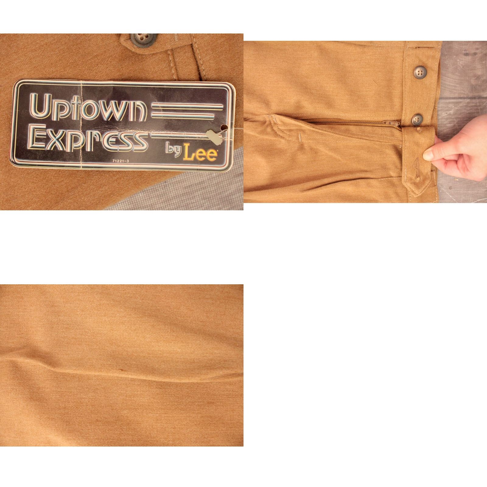 Lee VINTAGE Lee Pants 28x31 70s Disco Tan Beige 1970s NOS Lee Bellbottoms Mens Size US 28 / EU 44 - 8 Thumbnail
