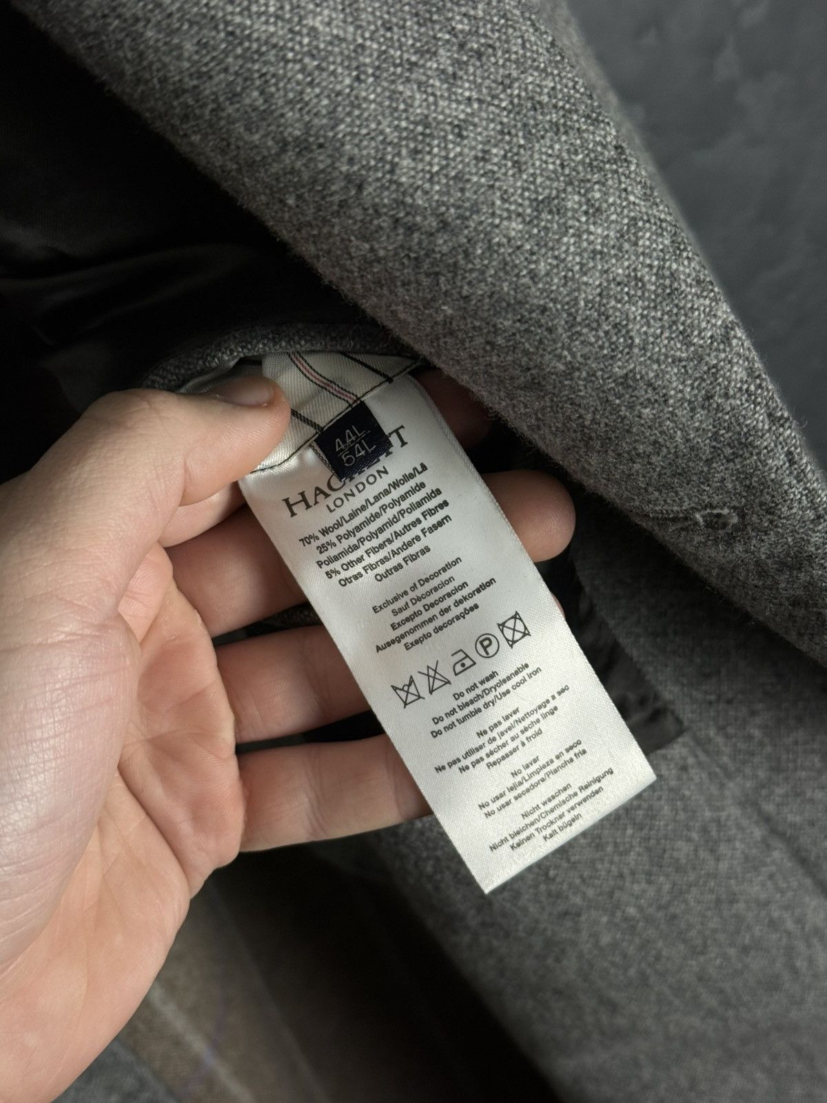 Hackett Men’s Hackett London Gray Wool Coat Size 54 Size US L / EU 52-54 / 3 - 20 Thumbnail