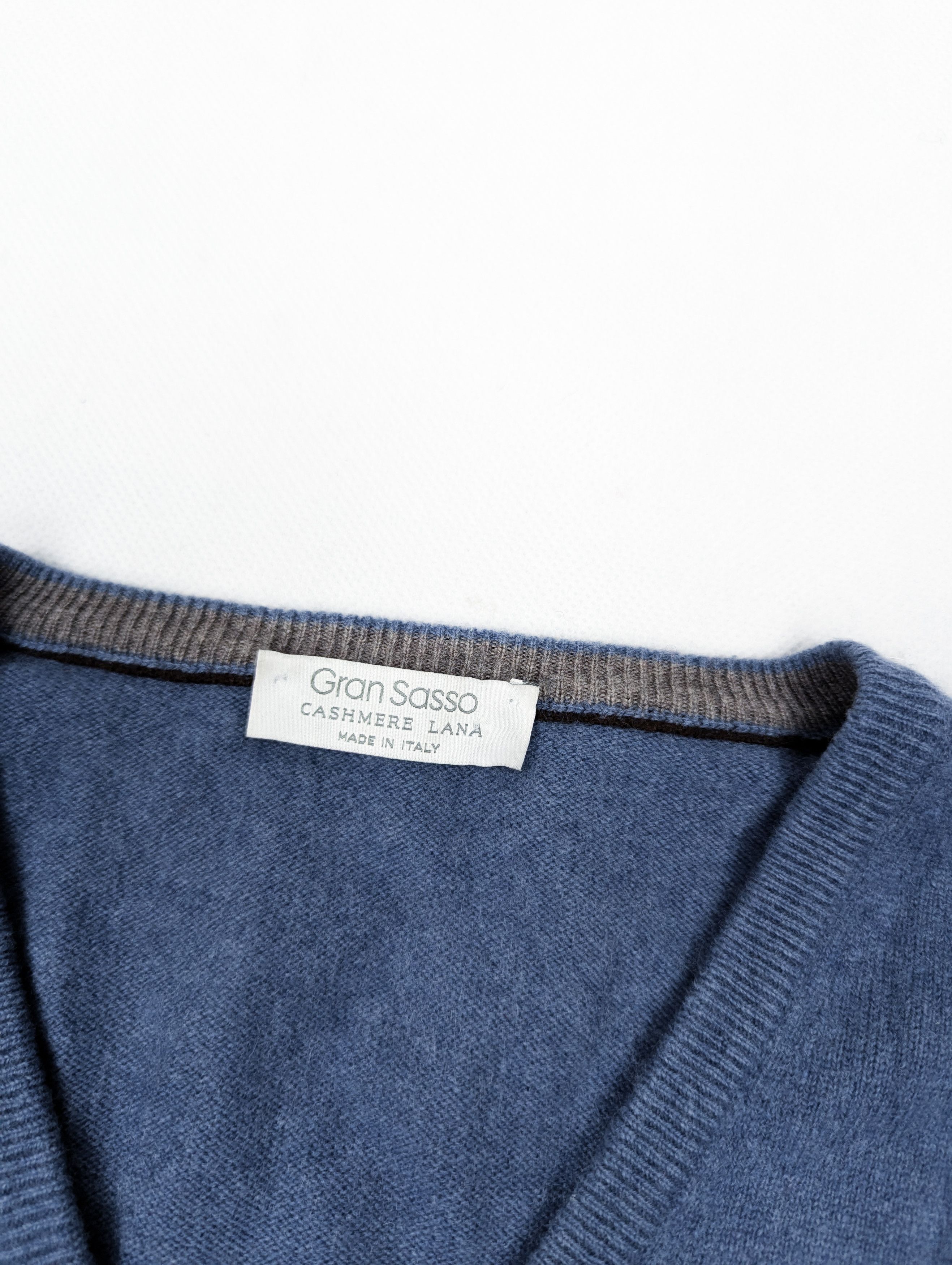 Gran Sasso Gran sasso blue cashmere wool sweater jumper Size US M / EU 48-50 / 2 - 2 Thumbnail