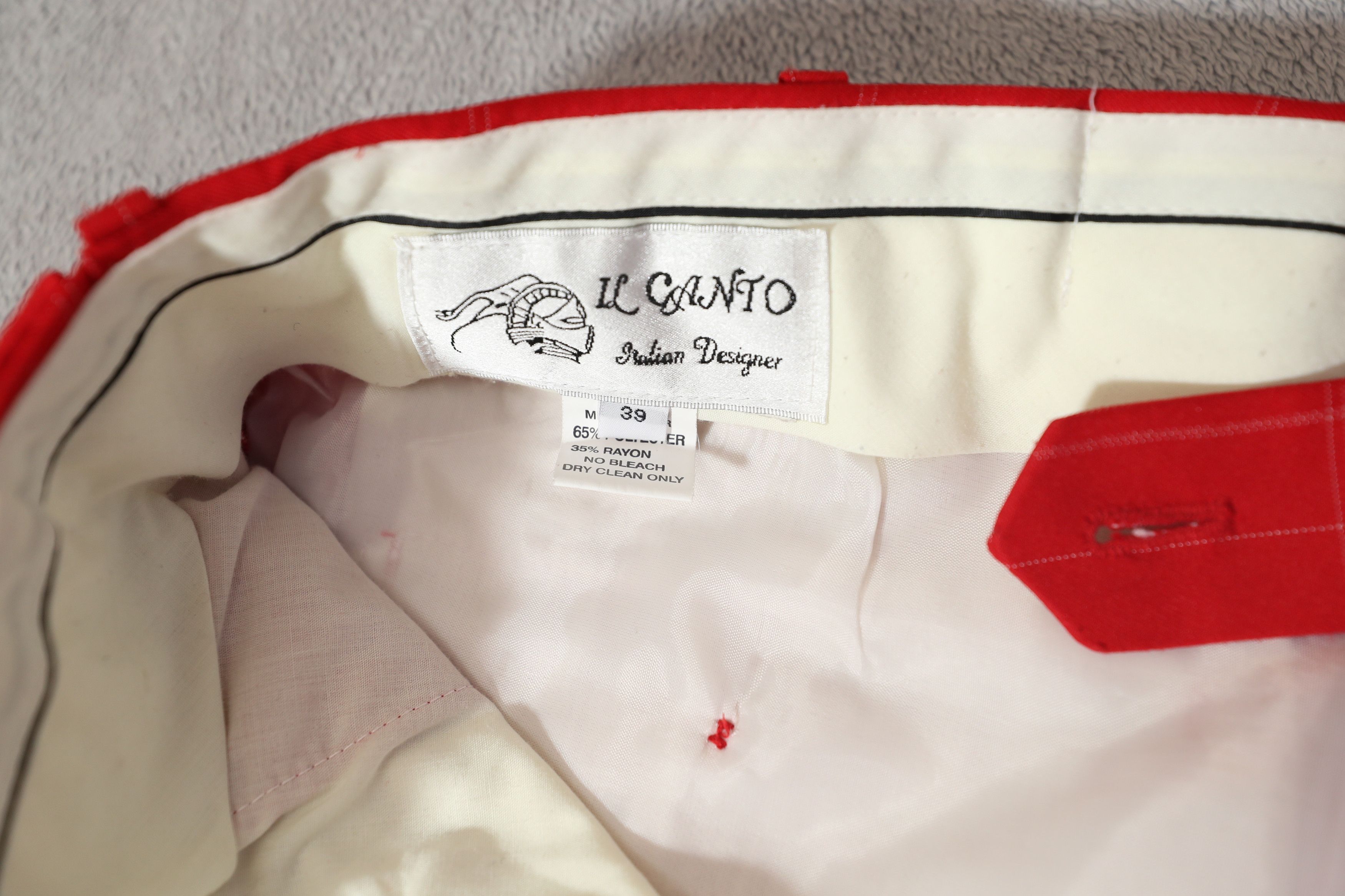 Other Il Canto Vintage Italian Red Striped Dress Pants (39) Size US 39 - 13 Thumbnail
