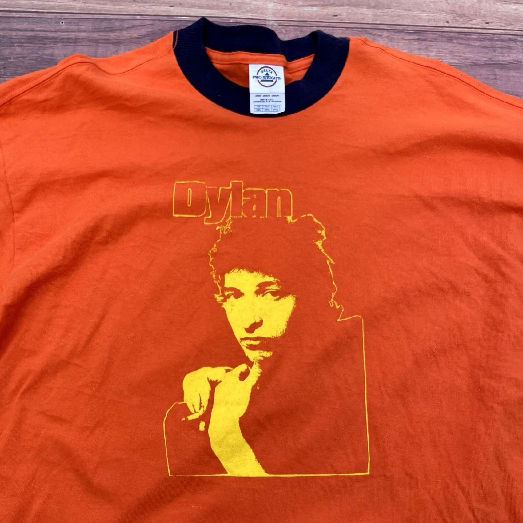 Delta VINTAGE Bob Dylan Orange Ringer Shirt Mens 2XL Delta Tour Music Band Concert Shirt Size US XXL / EU 58 / 5 - 2 Thumbnail