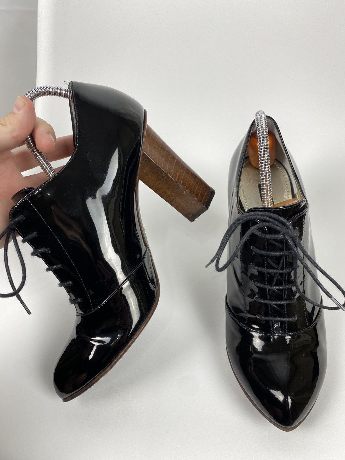 Dolce & Gabbana Dolce & Gabbana Patent Leather Block Heel Booties size 39 Size US 9 / IT 39 - 6 Thumbnail