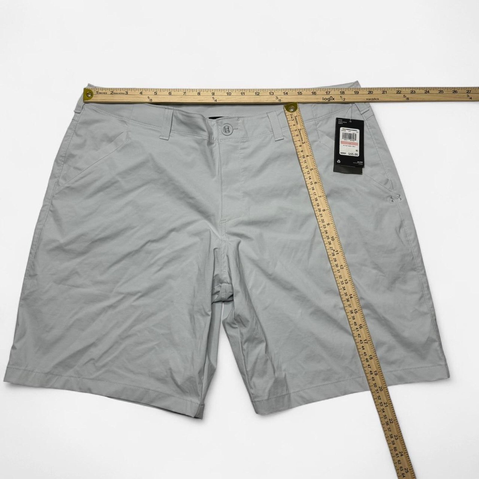 Under Armour Under Armour Light Gray Performance Shorts Men’s Size 40 Size US 40 / EU 56 - 6 Thumbnail